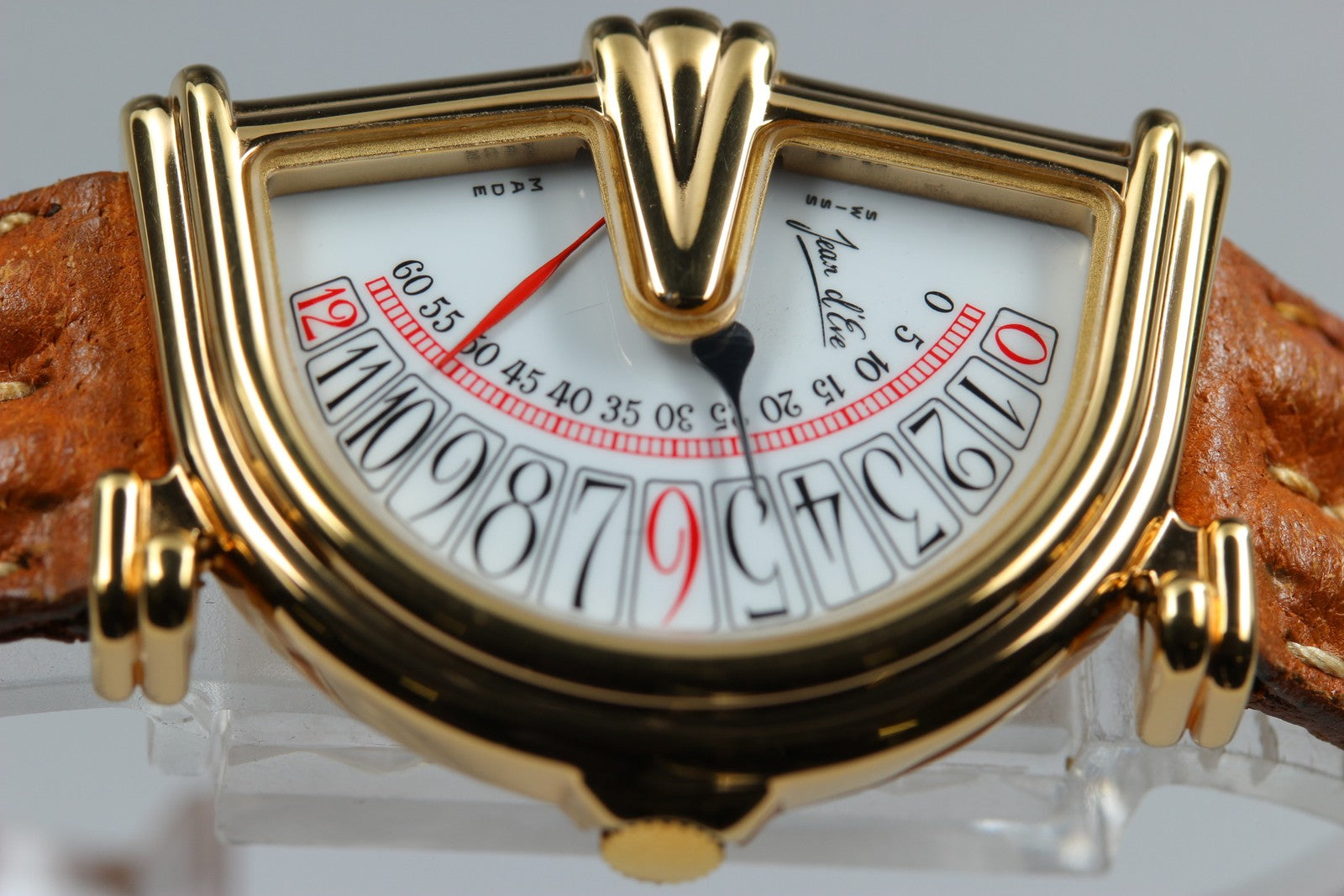 Jean d'eve Sectora Gold 25mm Gold Brown Women's Quartz Watch Vintage [Box]