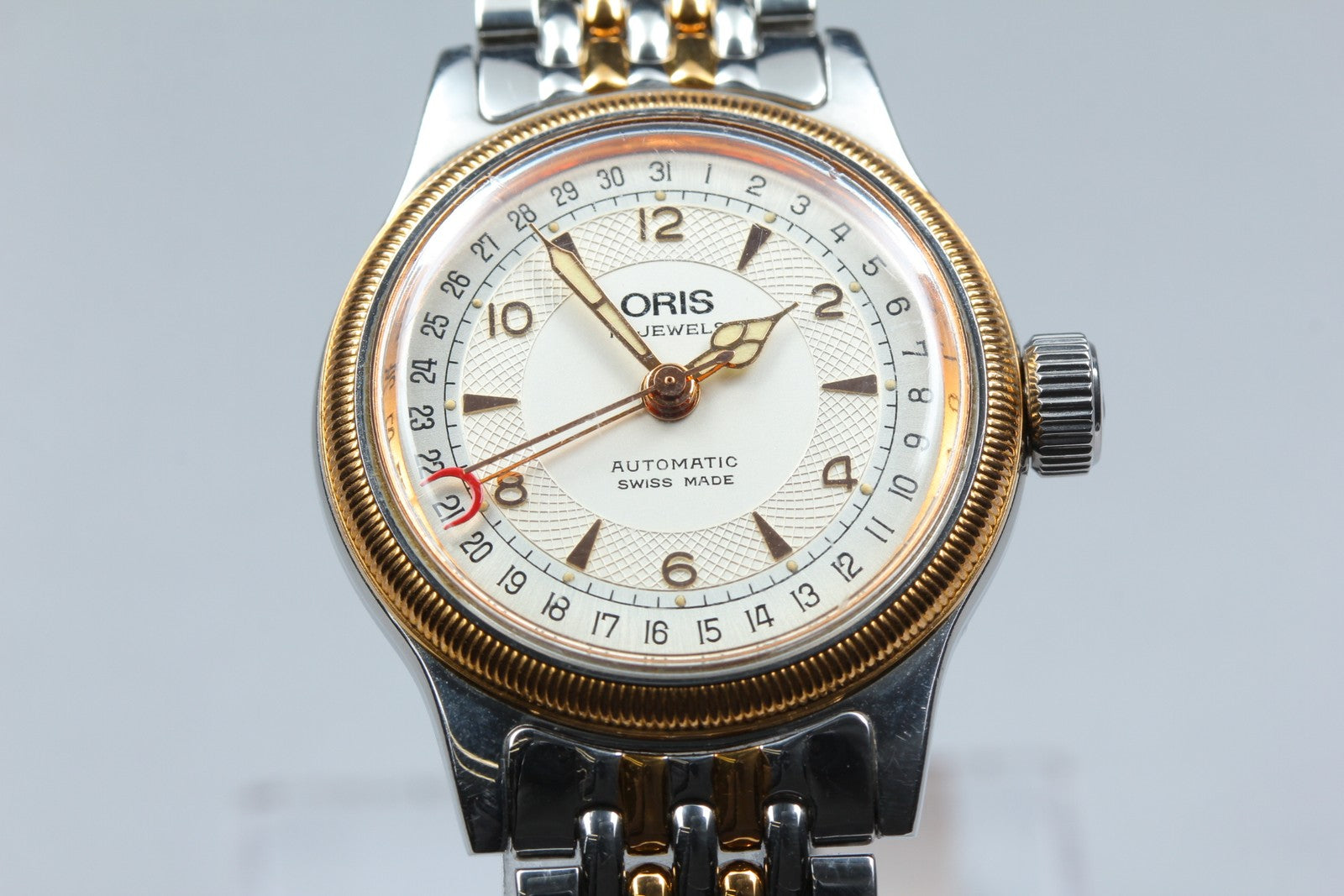Vintage ORIS Big Crown Pointer Date 7400B Silver Automatic Unisex Watch 32mm JP