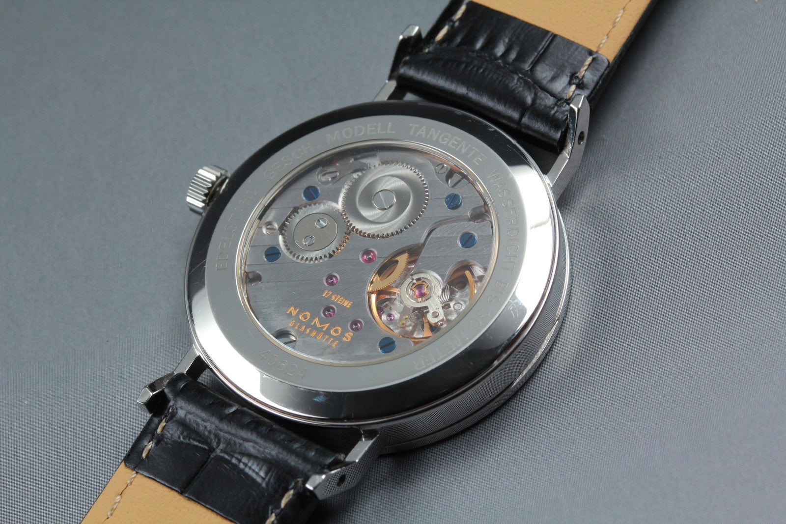 [Exc+5] NOMOS Tangente 35 Small Second 35mm Manual Wind White Black Men's Watch