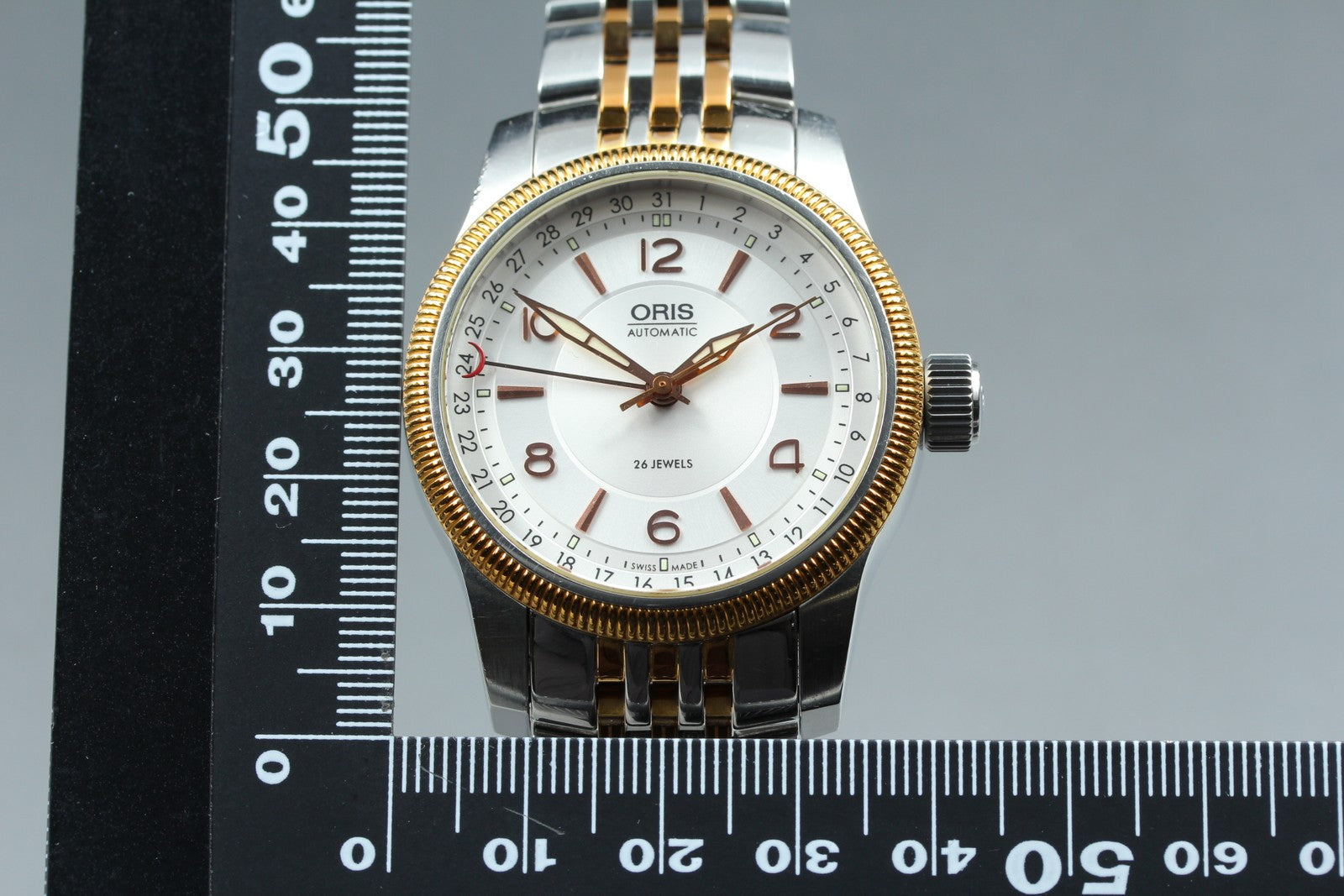 ORIS Big Crown Pointer Date 7628-43 Automatic Silver Men's Watch 39mm JAPAN Box