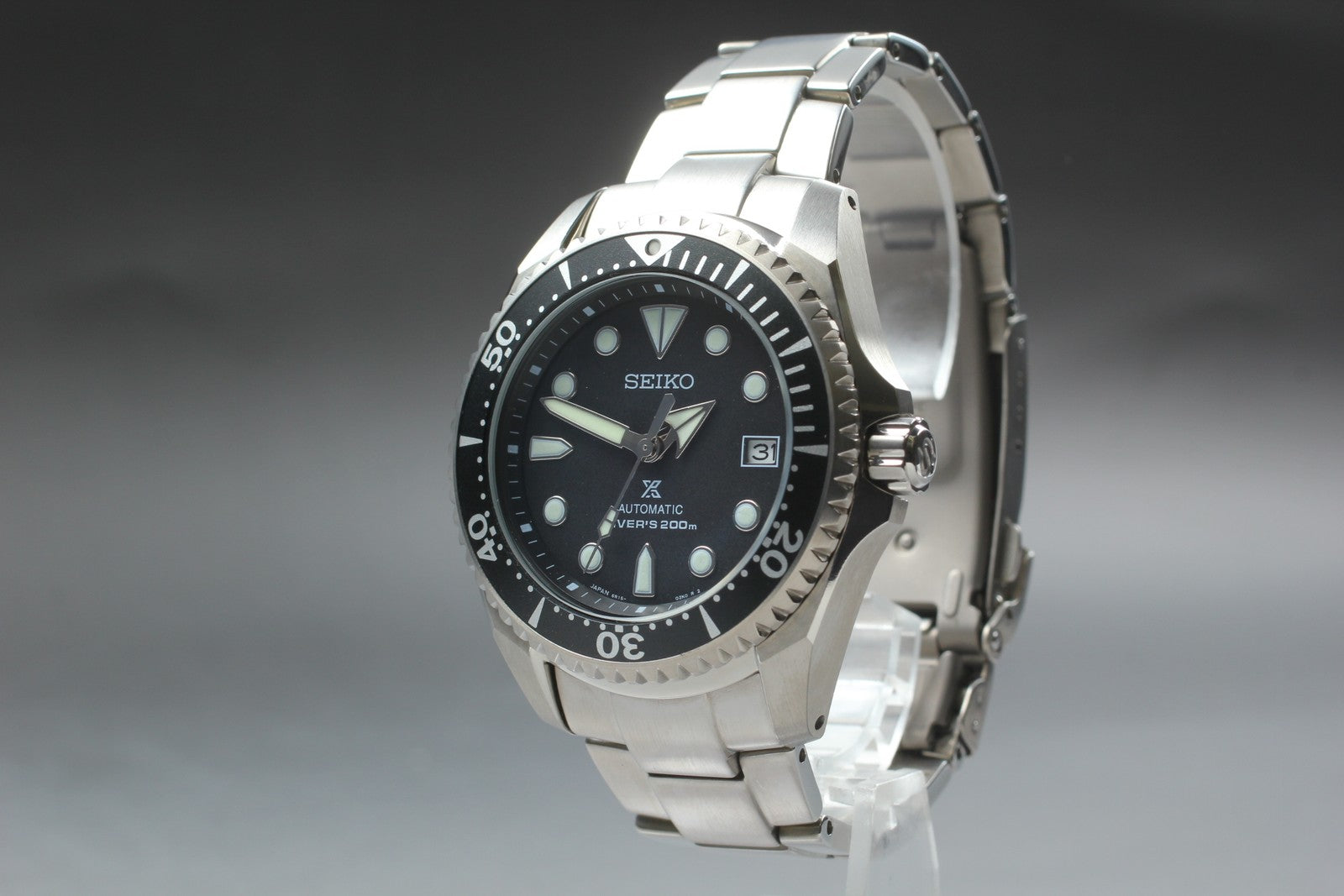 [Near MINT-] SEIKO Prospex Shogun 6R15-01D0 SBDC029 Black AT Men's Watch JAPAN