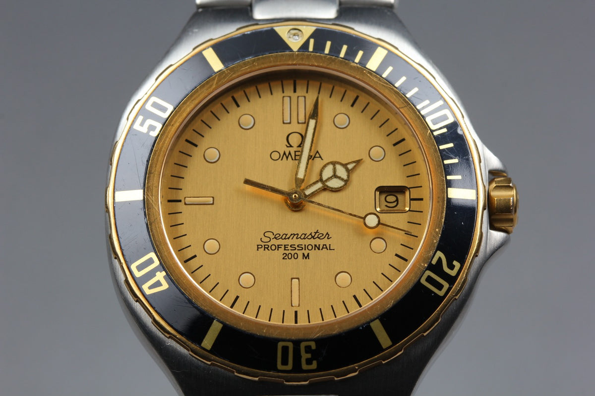 OMEGA Seamaster 200M 396.1042.1 Cal.1441 Gold 36mm Quartz Men's Watch Vintage