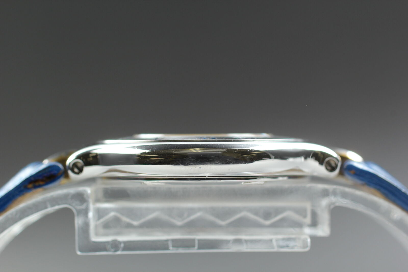New Battery [Exc+5 Box] Cartier Must de Cartier 21 1340 Blue Women Qz Watch JP