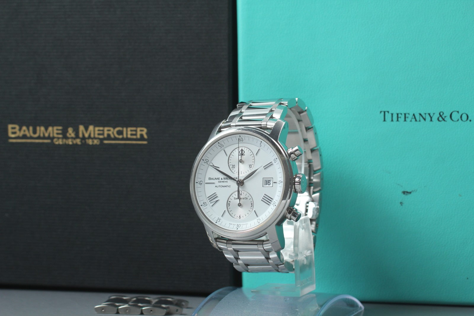 BAUME＆MERCIER Classima 65591 White Automatic Men's Watch 42mm JAPAN Box