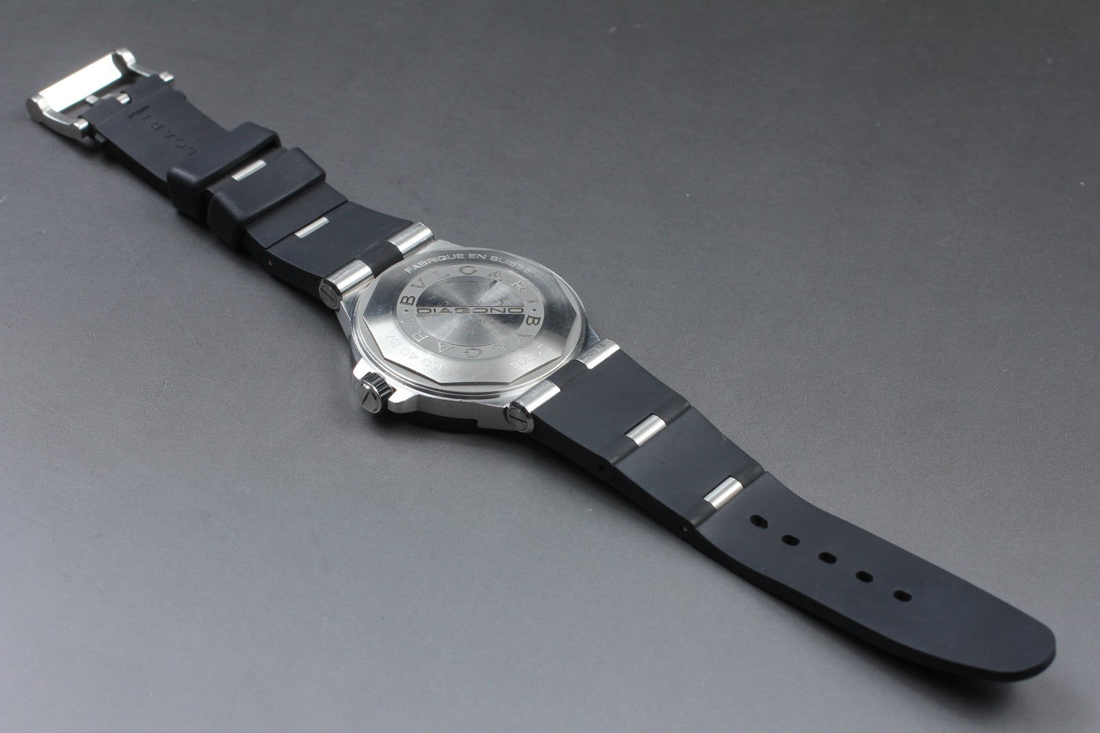 [Exc+5]Box BVLGARI Diagona DG40SV Automatic Black Dial Boy's Watch 40mm JAPAN