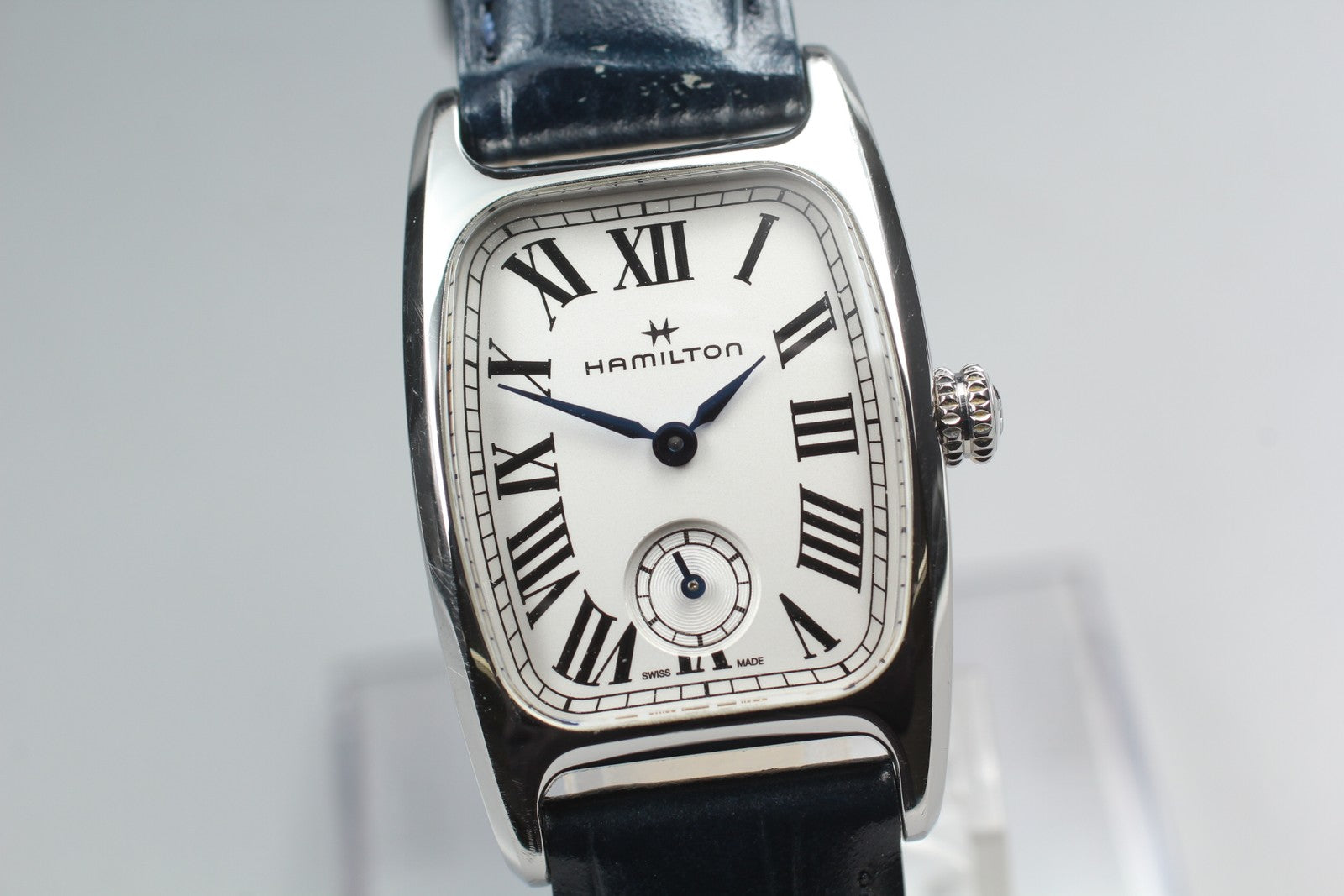 New Batt[Exc+5]Box Hamilton American Classic Bolton H133210 QZ Watch 24mm JAPAN