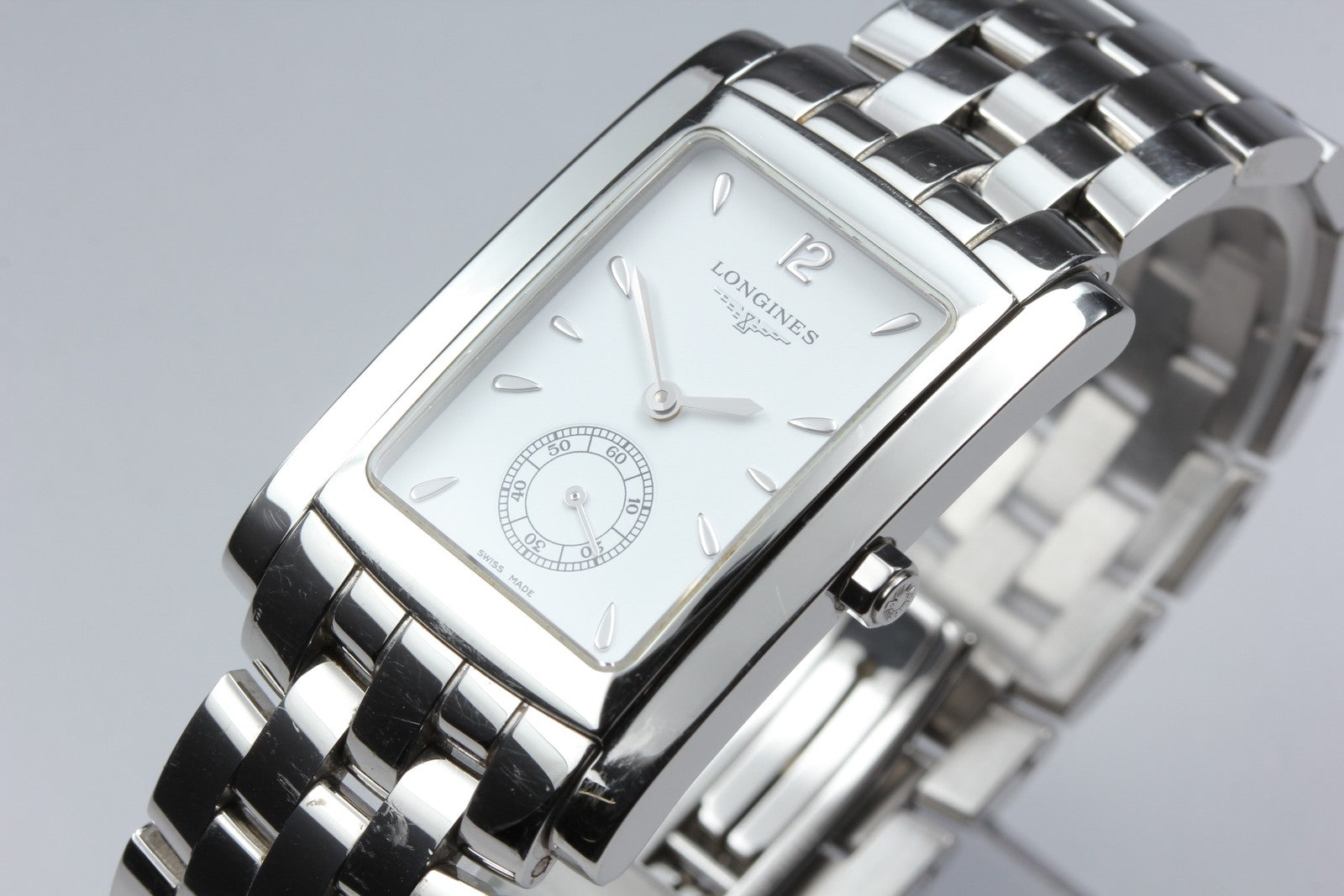New Batt LONGINES Dolce Vita L5.655.4 Quartz White Dial Men's Watch 26mm JAPAN
