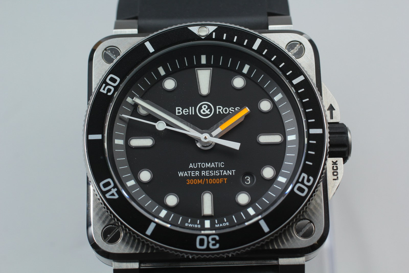 Bell & Ross BR 03-92-DIV Automatic Black Date Men's Watch 43mm JP N MINT*Box