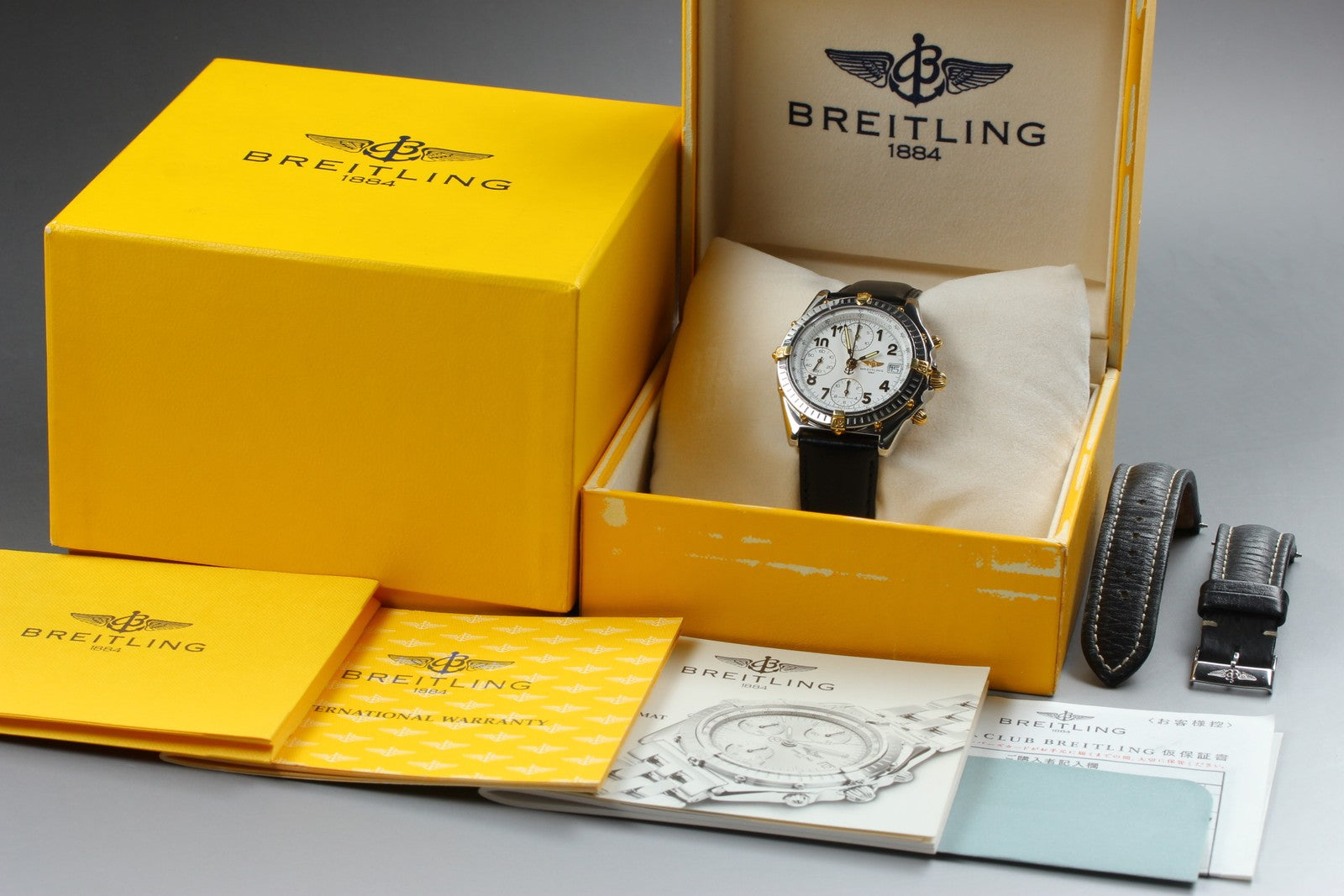 BREITLING Chronomat B13050.1 White Black 39mm Chronograph AT Men's Watch [w/Box]