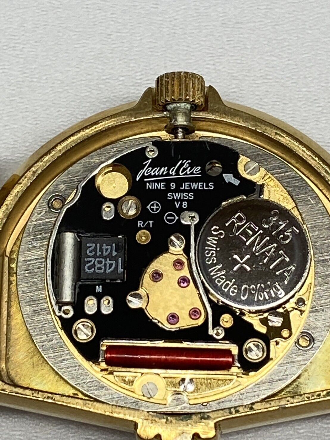 New battery [Exc+5] Jean d'eve Sectora Gold 25mm Women's Vintage Quartz Watch JP