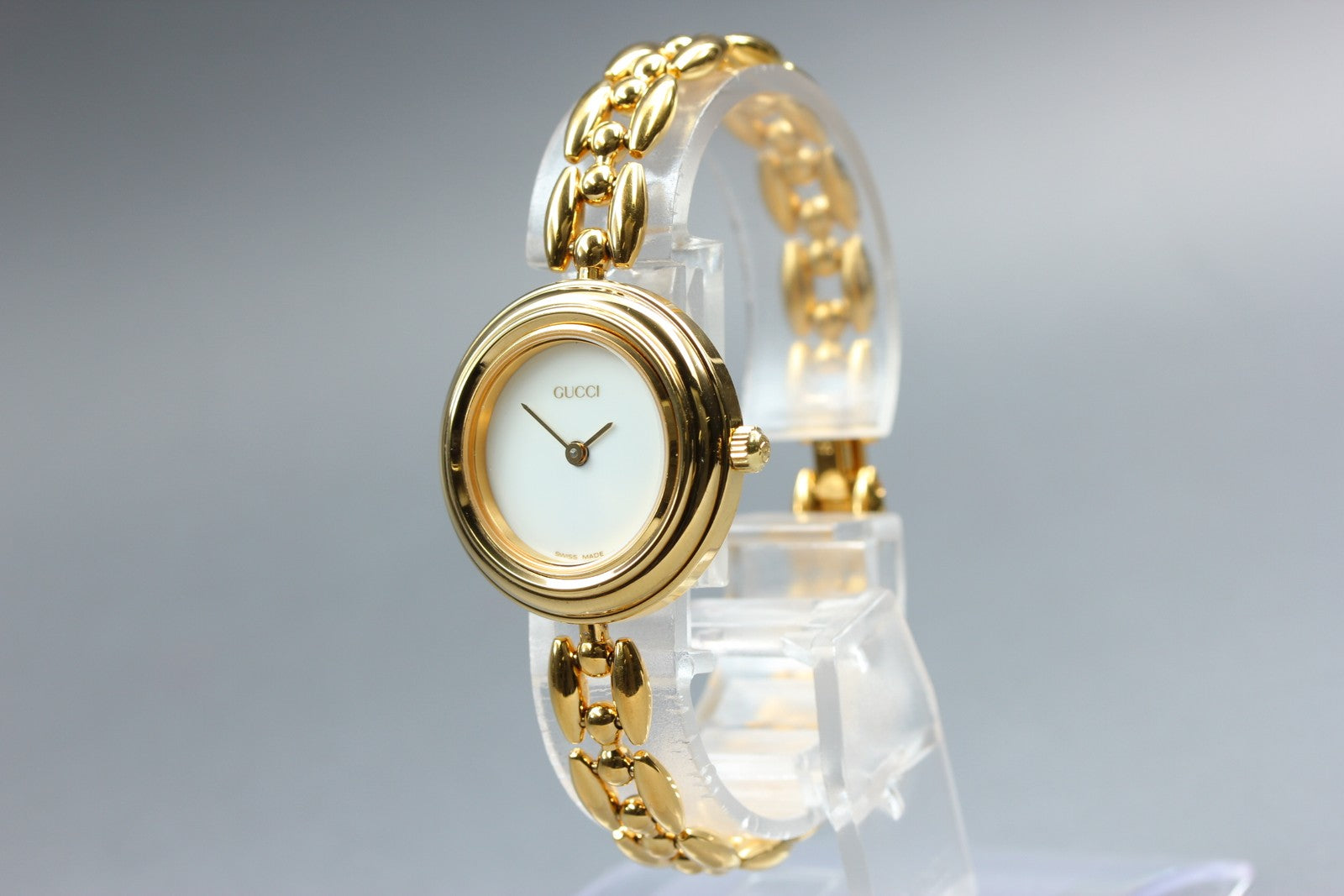 [Overhauled] Gucci Change Bezel 11/12.2 Gold  Women's Quartz Watch Vintage Box