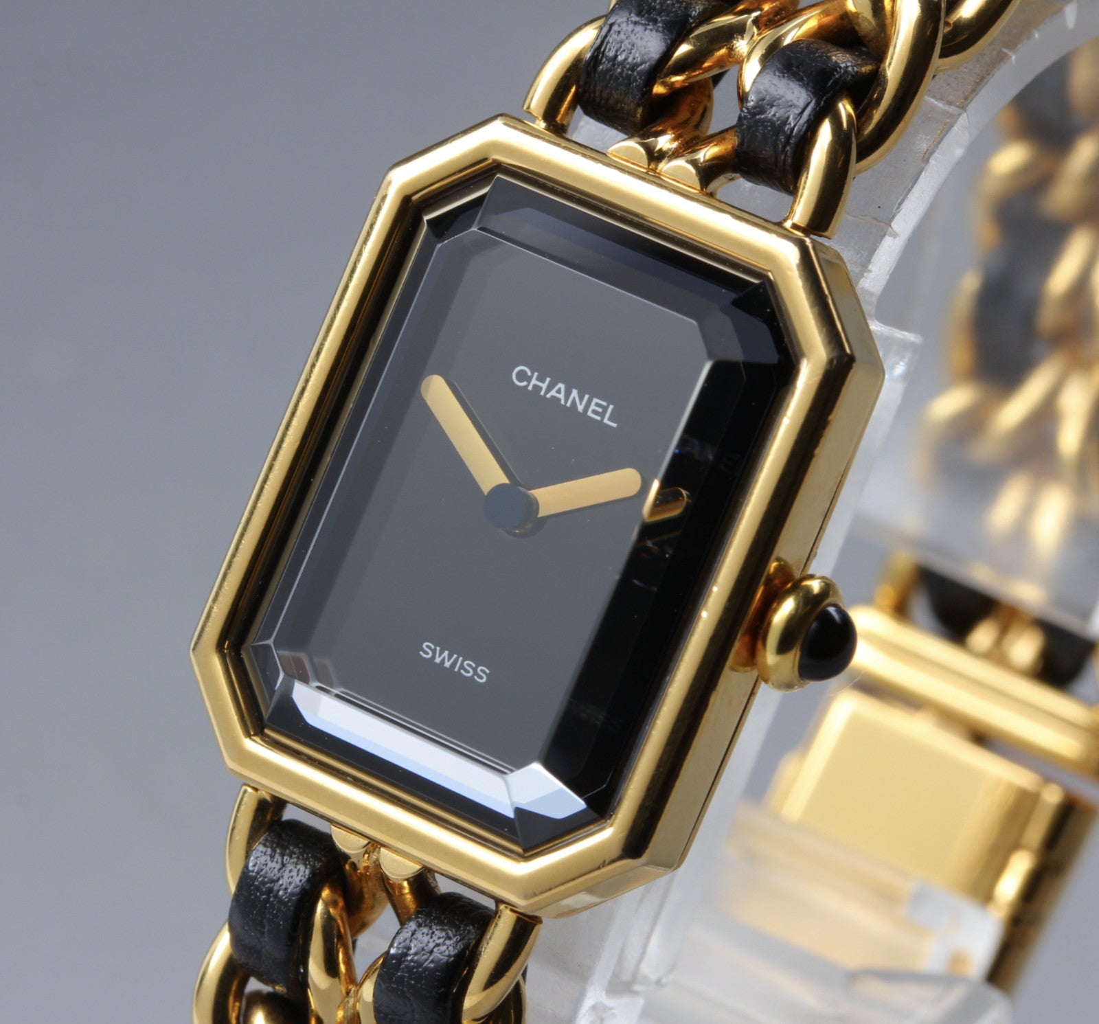 [Exc+5] CHANEL Premiere L Size Black Dial Gold 20mm Quartz Women’s Watch