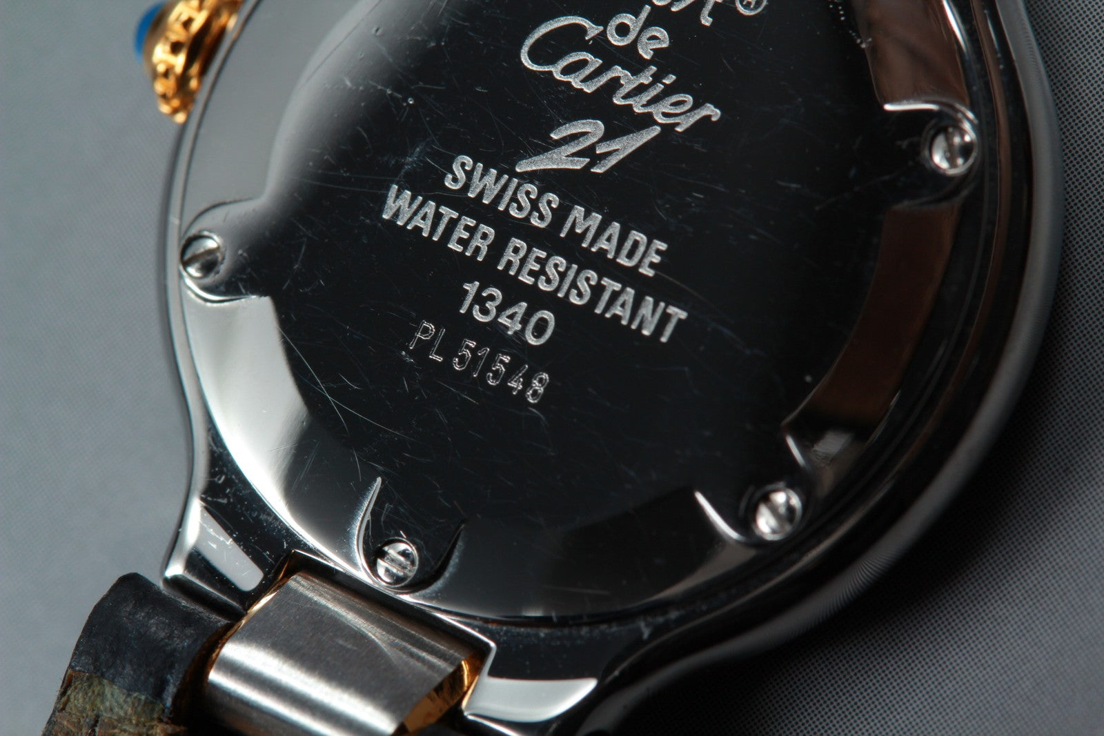 New Batt[Exc+5] Cartier Must De 21 1340 Silver Quartz Women's Watch 27mm JAPAN