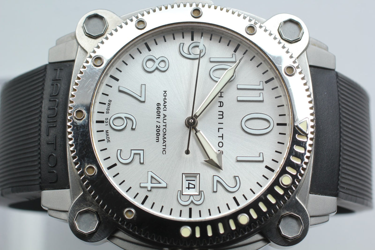 Hamilton Khaki Aviation H785550 Automat Silver Dial Date Men's Watch 42mm JAPAN