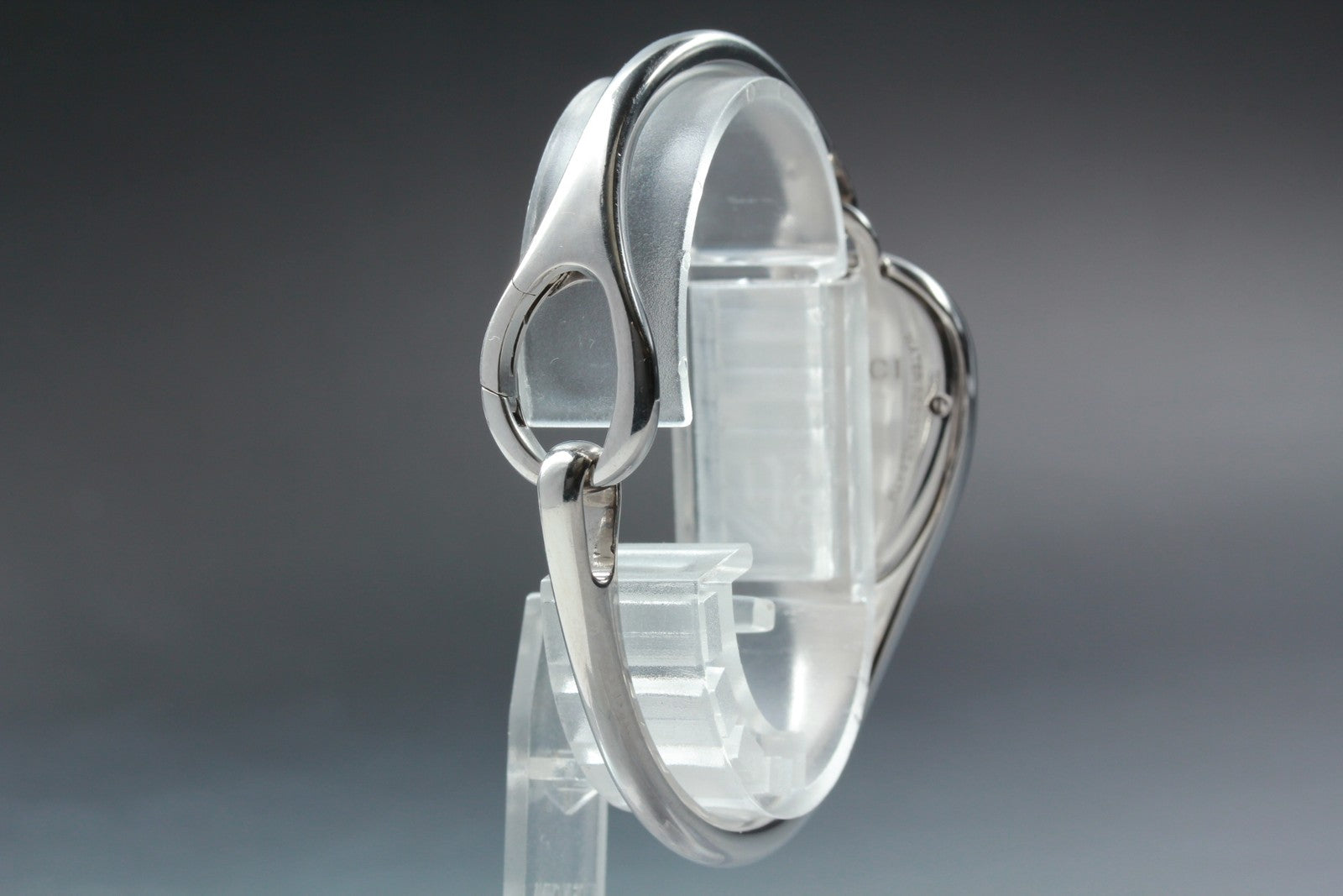 Vintage [Exc+5 Box] Gucci 103 Horsebit 2P Diamond Floral Silver Woman's Qz Watch