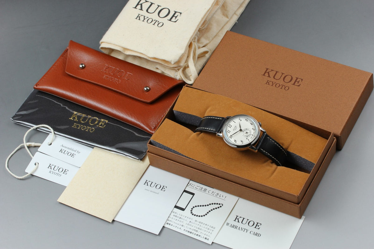 KUOE KYOTO OLD SMITH 90-007﻿ Silver Black 34mm Automatic Men's Watch JAPAN [Box]