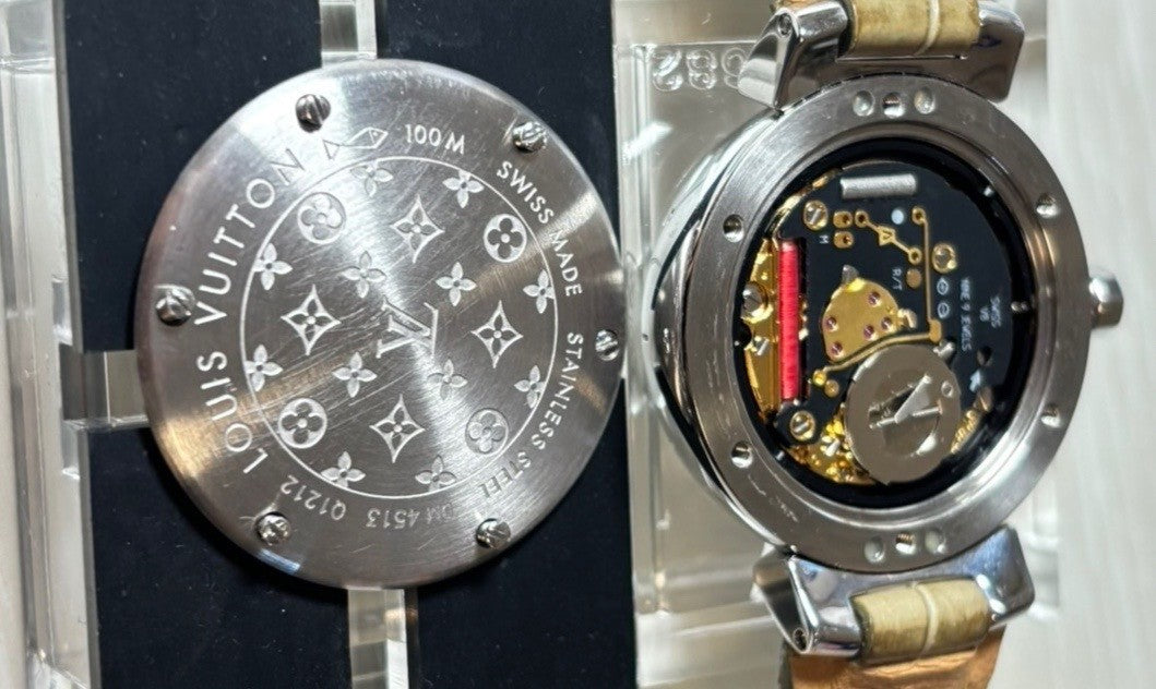 [Exc+5 Box] Louis Vuitton Tambour Q1212 28mm Women's Quartz Watch From JAPAN