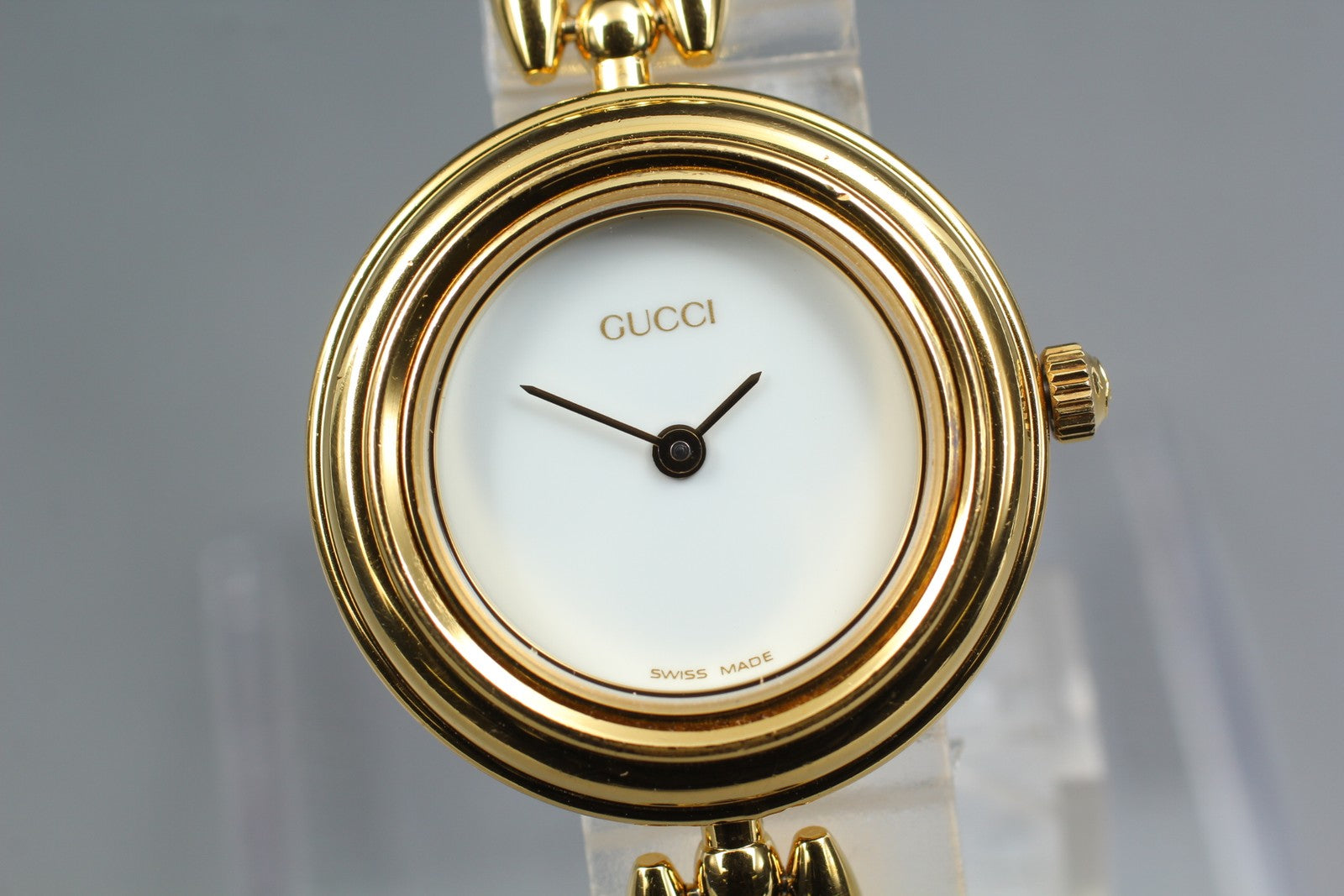 Vintage Gucci Change Bezel 11/12.2 Gold 26mm Bracelet Women's Quartz Watch