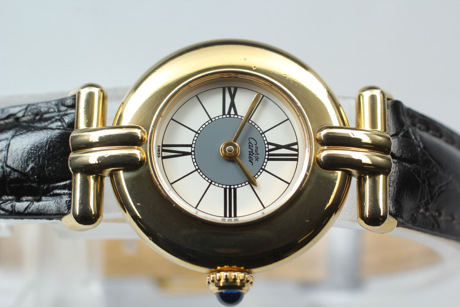 Vintage [Near MINT- Box] Cartier Must Colisee Vermeil 590002 Women's Qz Watch