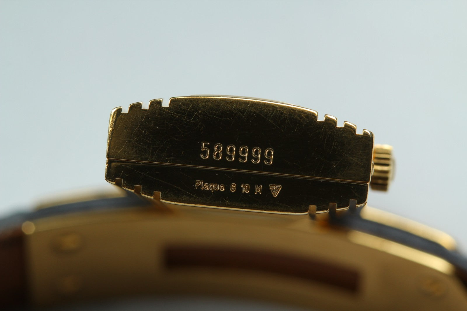 Vintage [Overhauled] HERMES Kelly Watch Gold Dial Blue "W" Woman's Quartz Watch