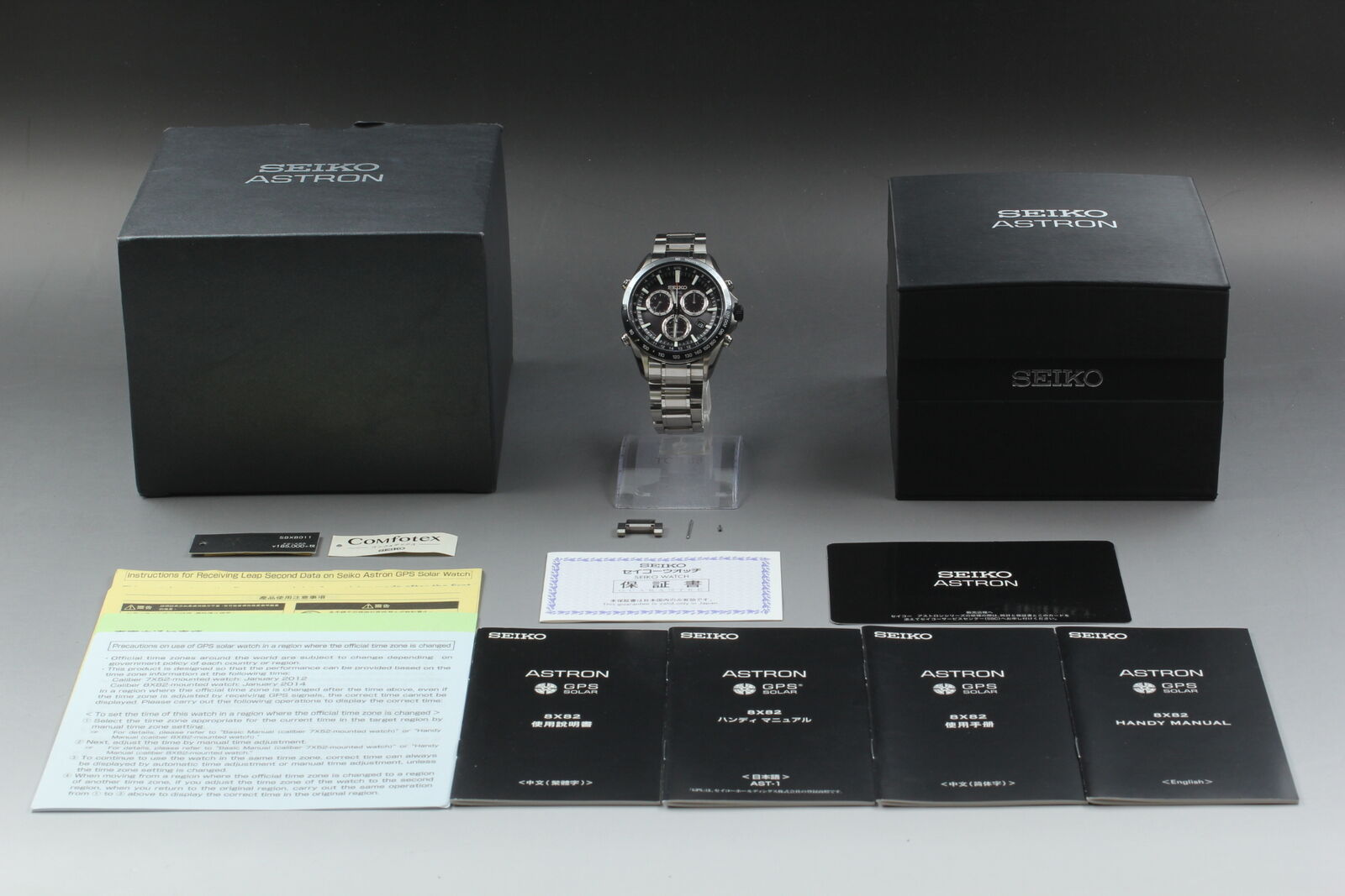 [N MINT w/ Box] SEIKO Astron 8X82-0AC0 SBX011 Solar Quartz GPS Men's Watch JAPAN