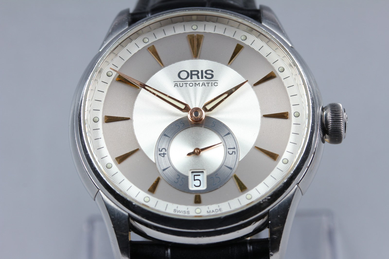 [Exc+5] ORIS Artelier Small Second Date 7582 40mm Silver Automatic Men's Watch