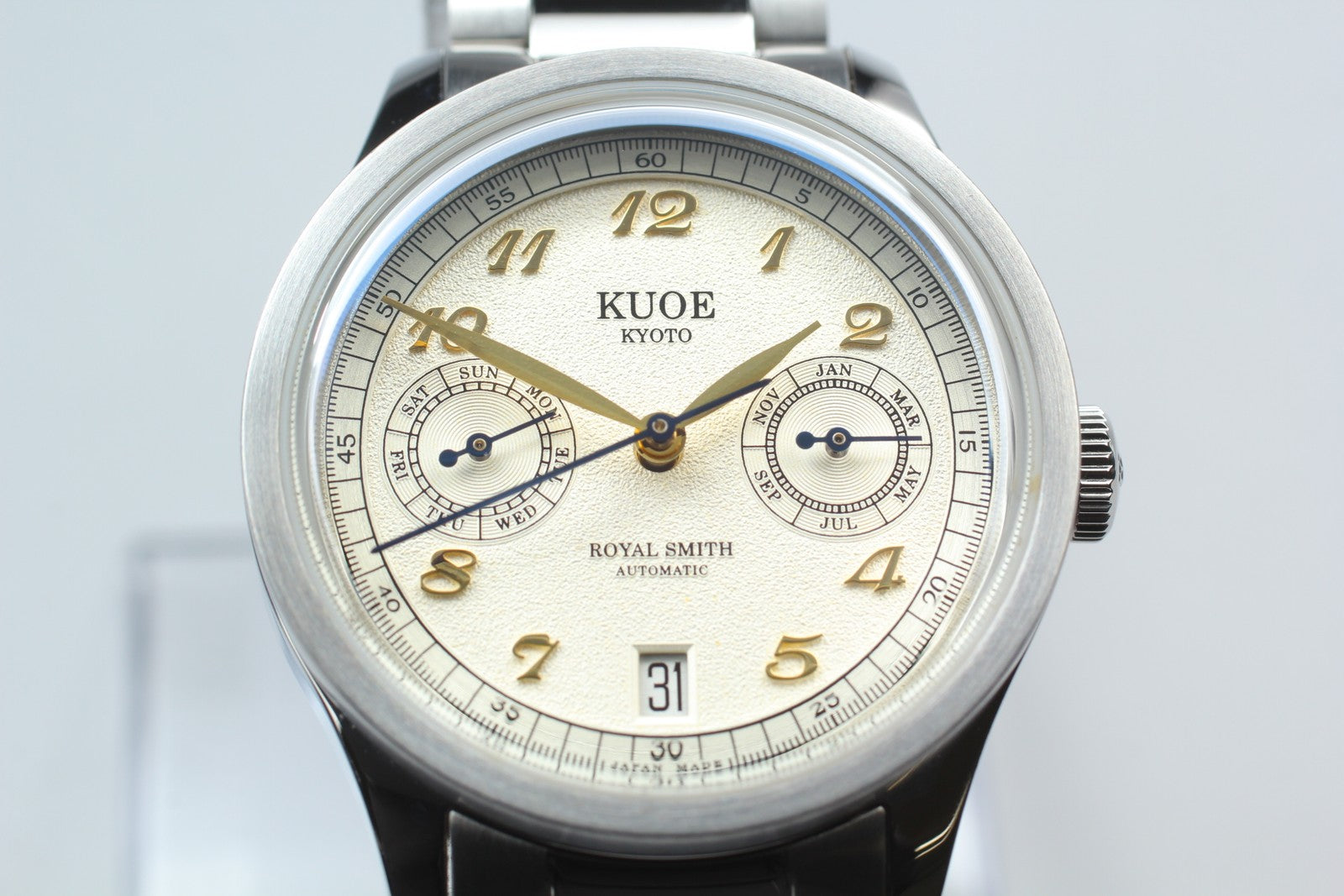 [Near MINT-] KUOE KYOTO ROYAL SMITH 90-010 35mm Automatic Men's Watch JAPAN