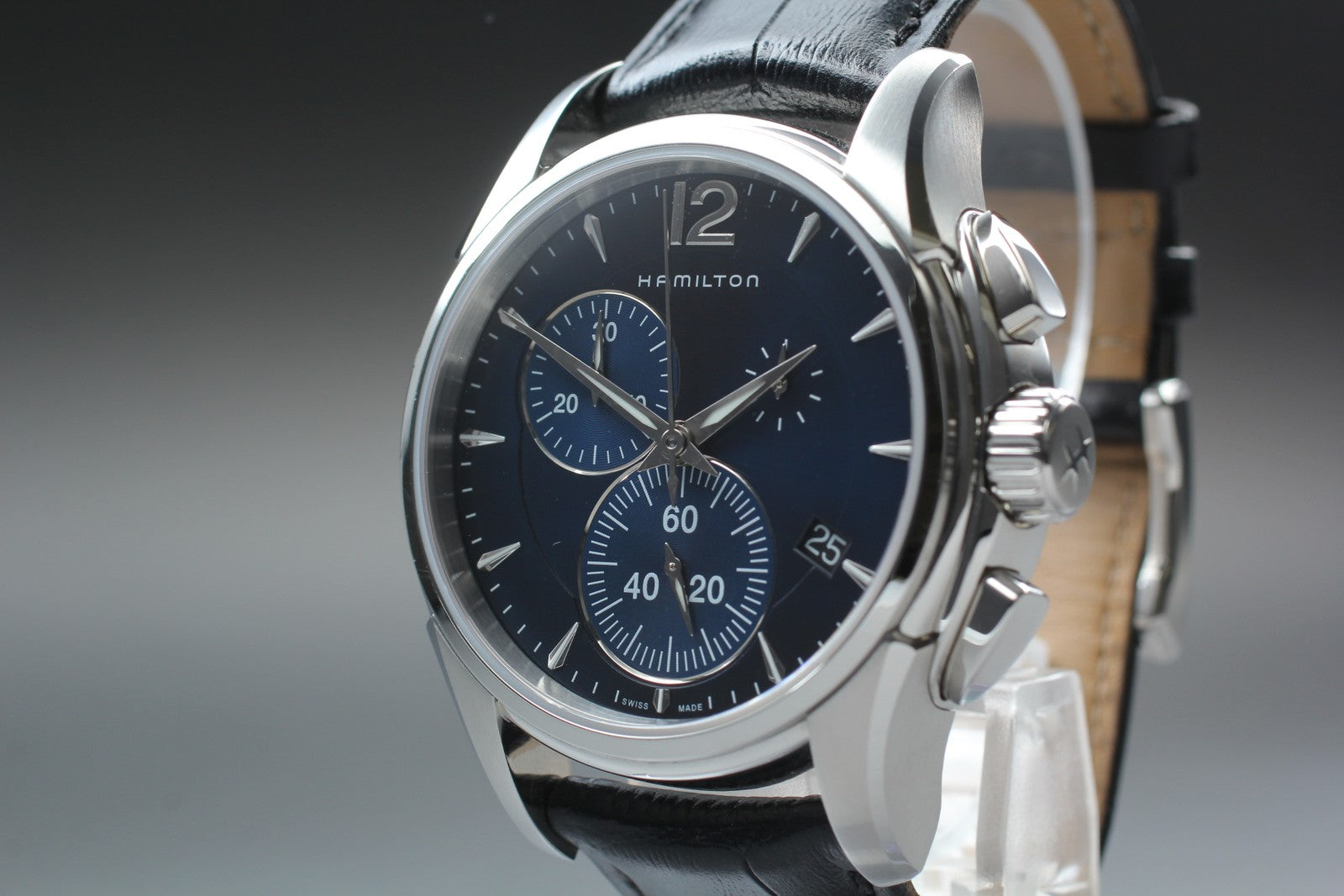 New Batt Hamilton Jazzmaster H326121 Quartz Blue Men's Watch 41mm JAPAN Exc+5