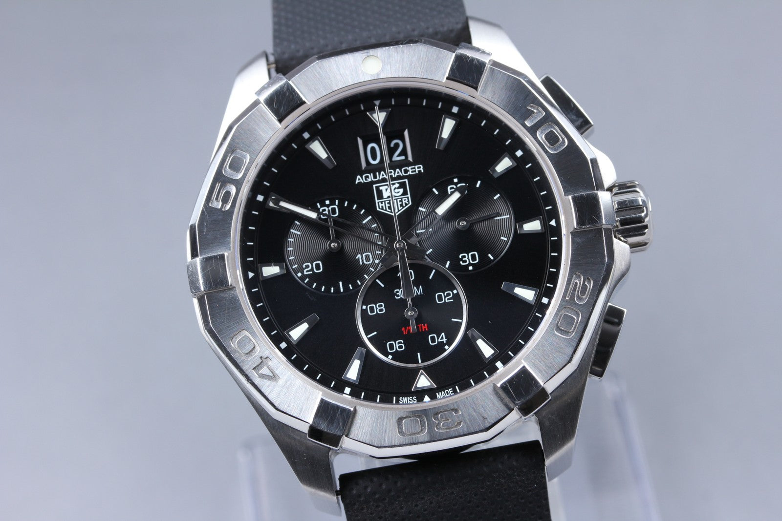[N MINT]Box TAG HEUER Aquaracer CAY1110-0 Black Quartz Men’s Watch 44mm JAPAN