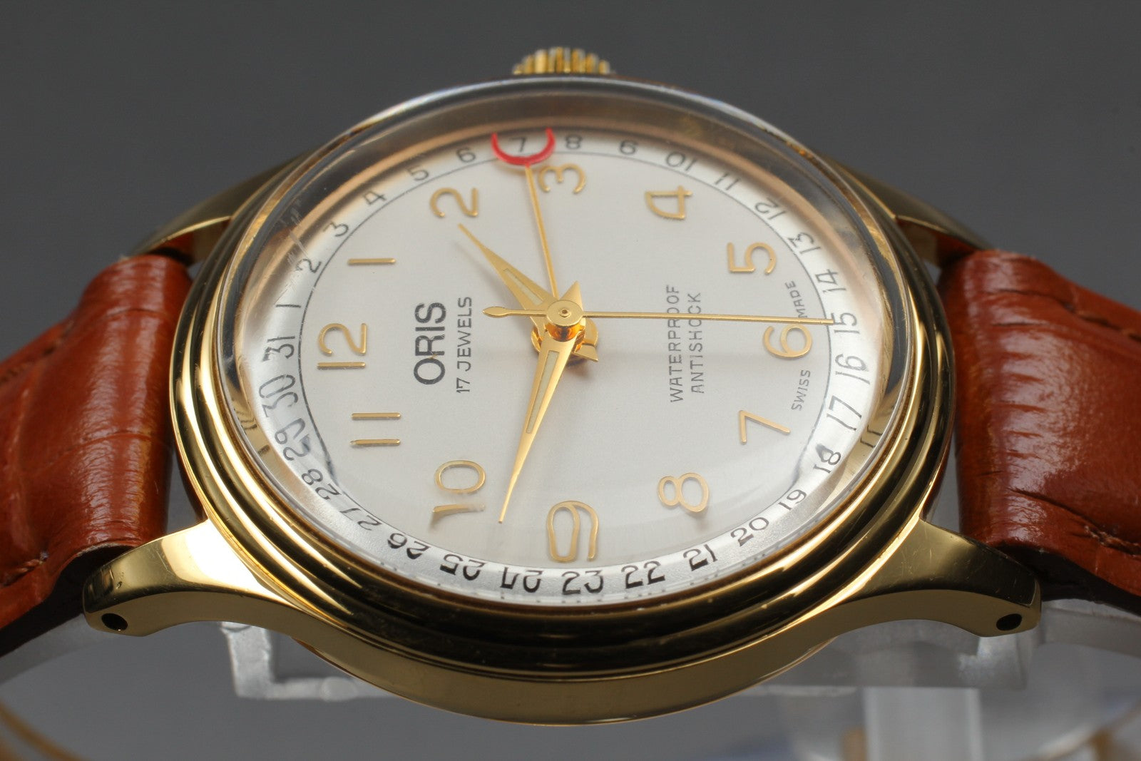 [Exc+5 Box] ORIS Pointer Date 302-7285B Hand Winding Gold Men's Watch From JAPAN