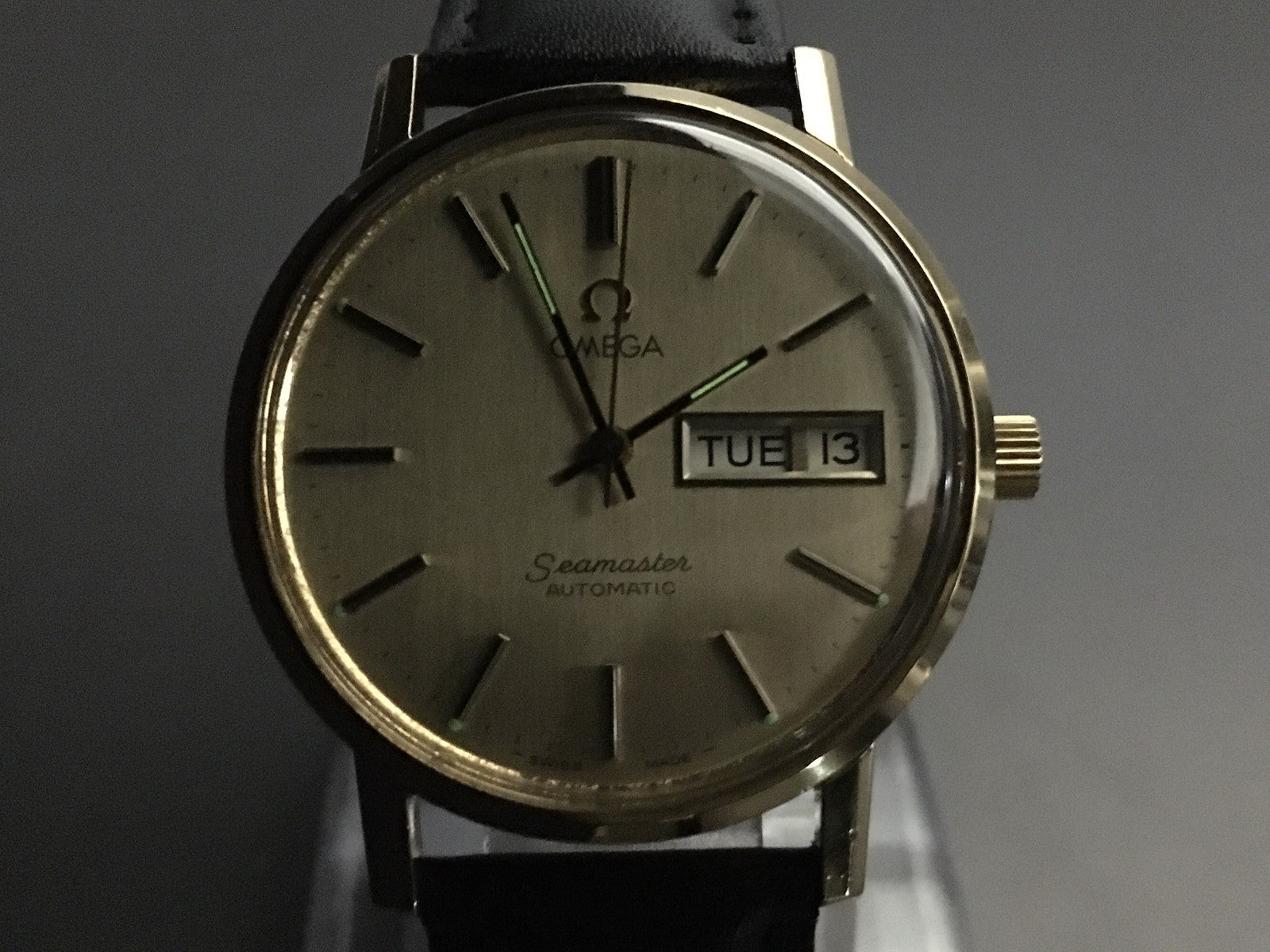 Vintage OMEGA Seamaster Gold 166.0209 Cal.1020 Day/Date 34mm AT Men's Watch