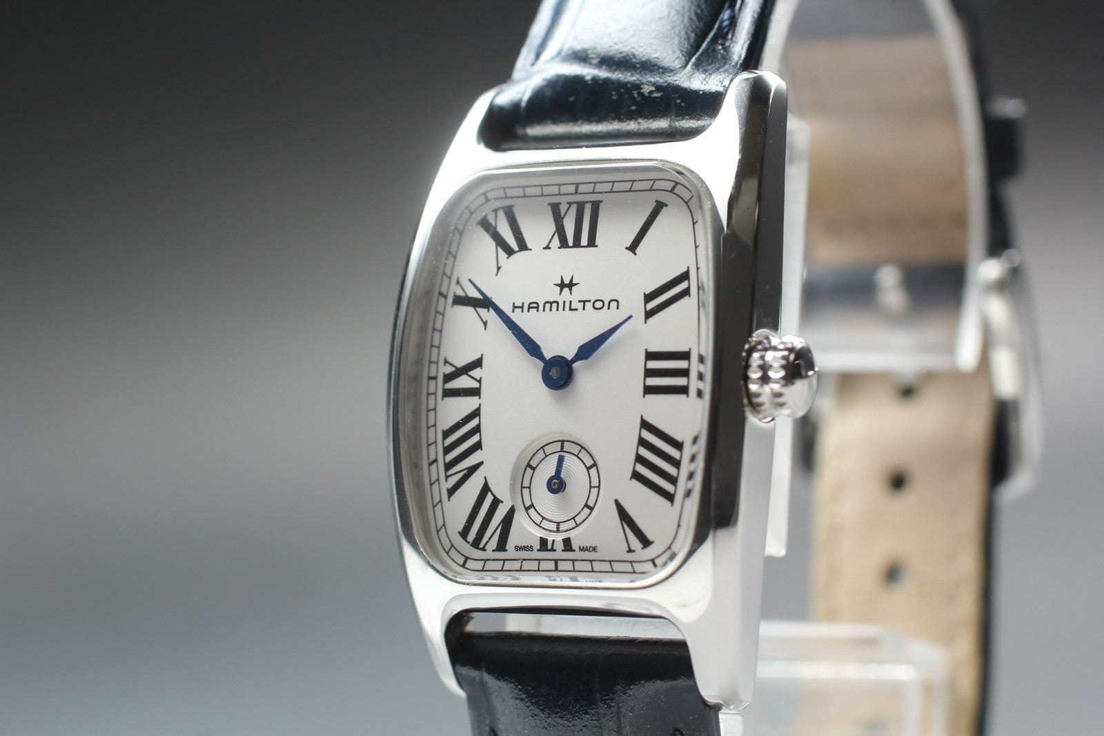 New Batt[Exc+5]Box Hamilton American Classic Bolton H133210 QZ Watch 24mm JAPAN