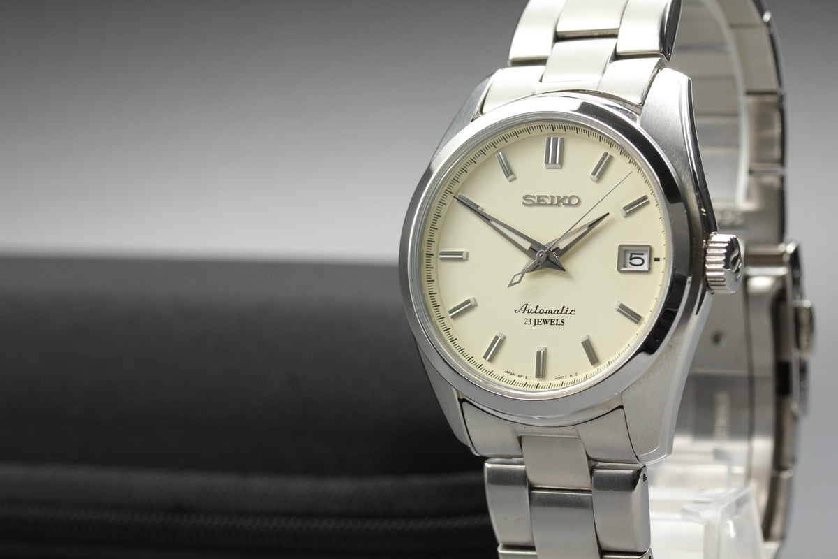 SEIKO Mechanical 6R15-00C1 Automatic White Dial Date Men's Watch 37mm From JAPAN