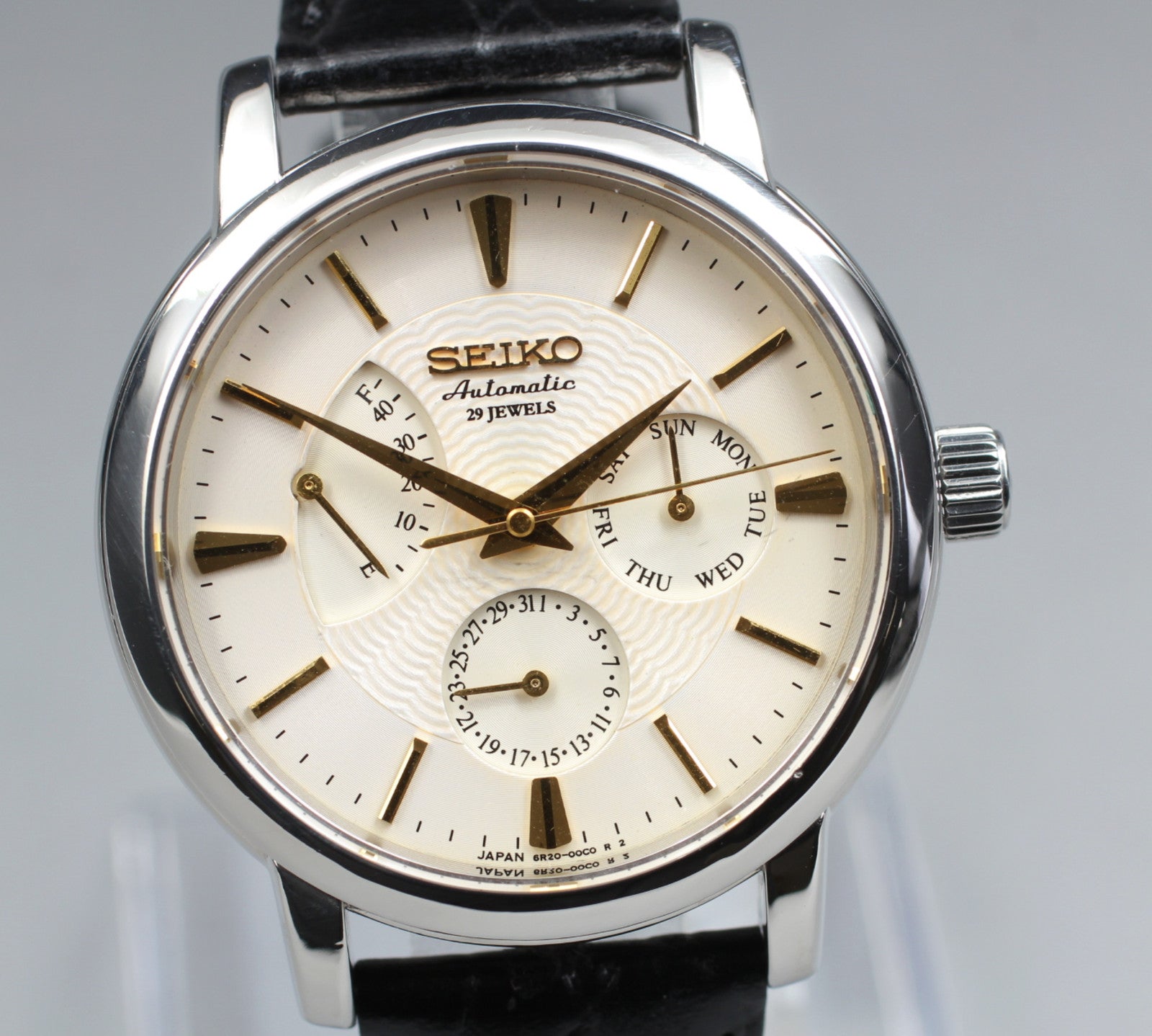 [Exc+5] SEIKO Mechanical 6R20-00B0 SARC005 Ivory Black Automatic Men's Watch JP