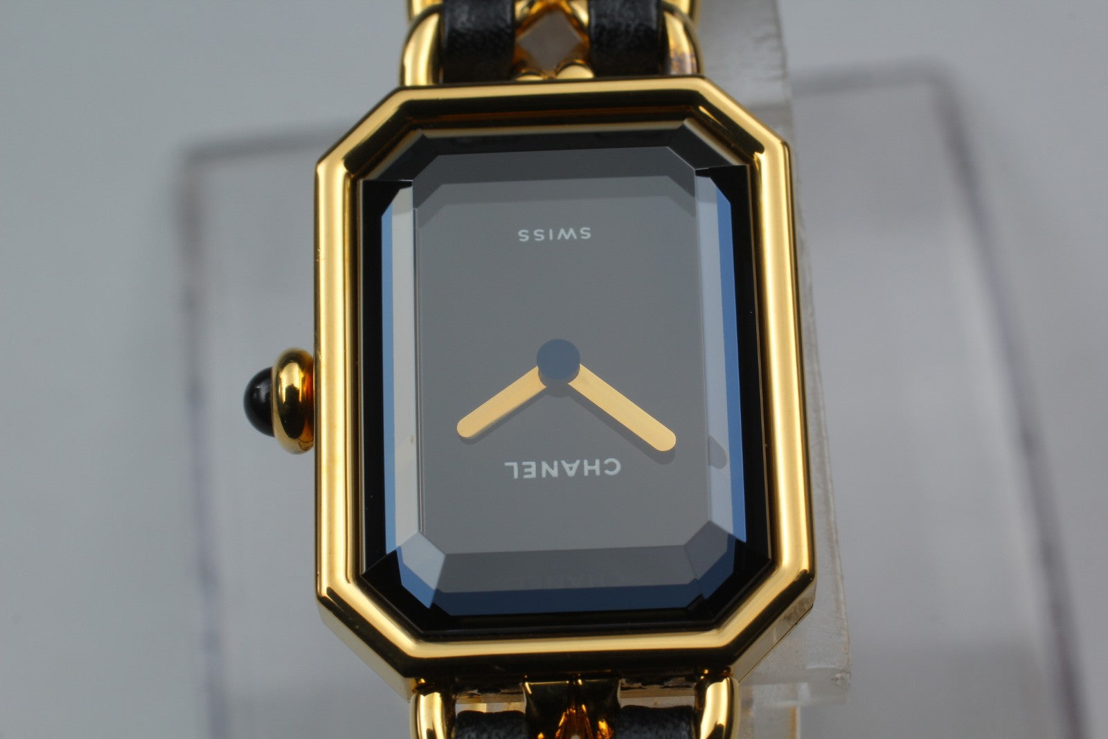 [Exc+5 Box] CHANEL Premiere L Size Black Dial 20mm Gold Quartz Women’s Watch