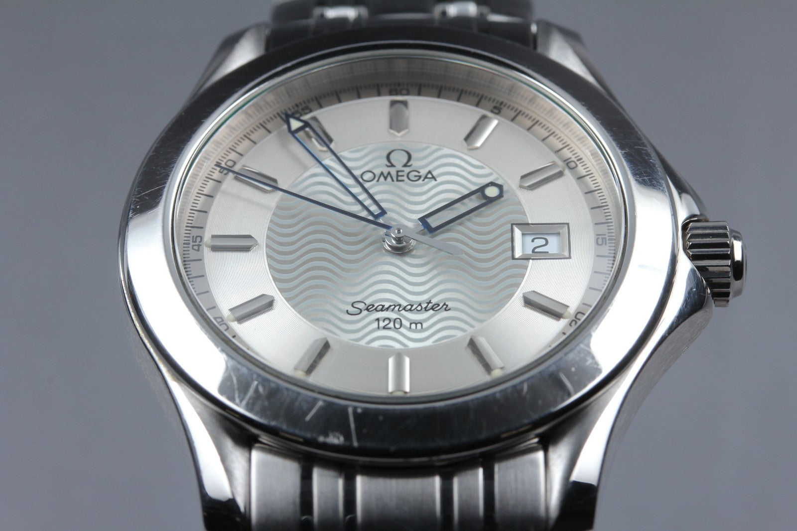 [Exc+5] Omega Seamaster 120M 2511.31 Cal.1538 Silver Date Quartz 36mm Mens Watch