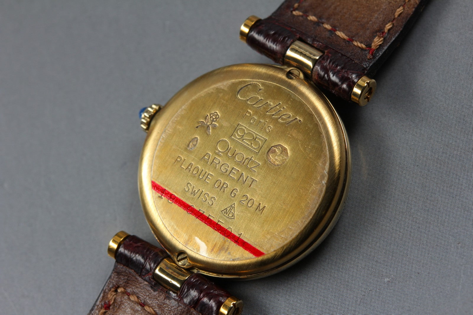 Vintage [Exc+4 Box] Cartier Must Vendome Vermeil Gold 23mm Women's Quartz Watch