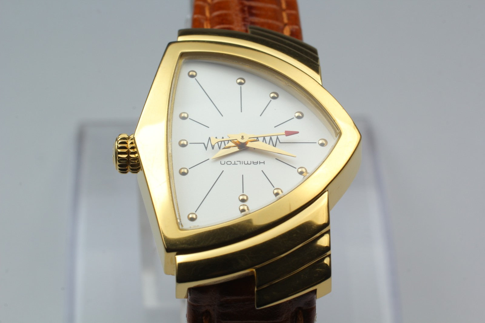 [Exc+5] HAMILTON Ventura H241010 Brown Gold 24mm Quartz Women's Watch