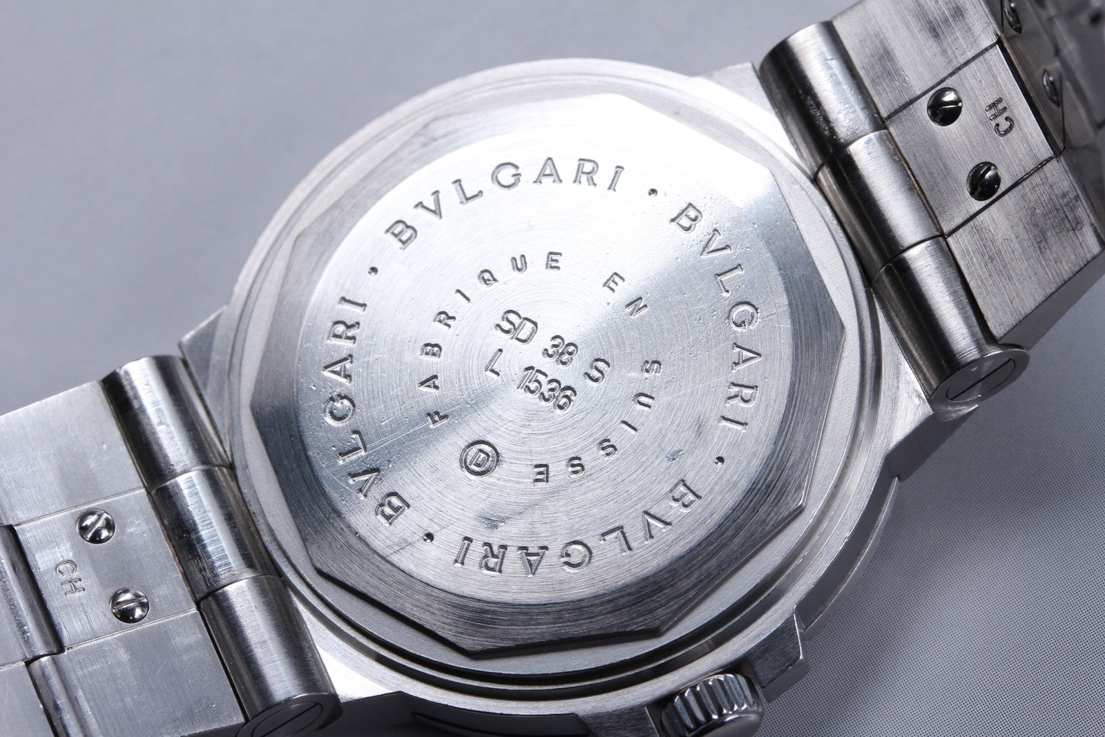 Overhauled [Exc+5] BVLGARI Diagono Scuba SD38S Black Automatic Men's Watch