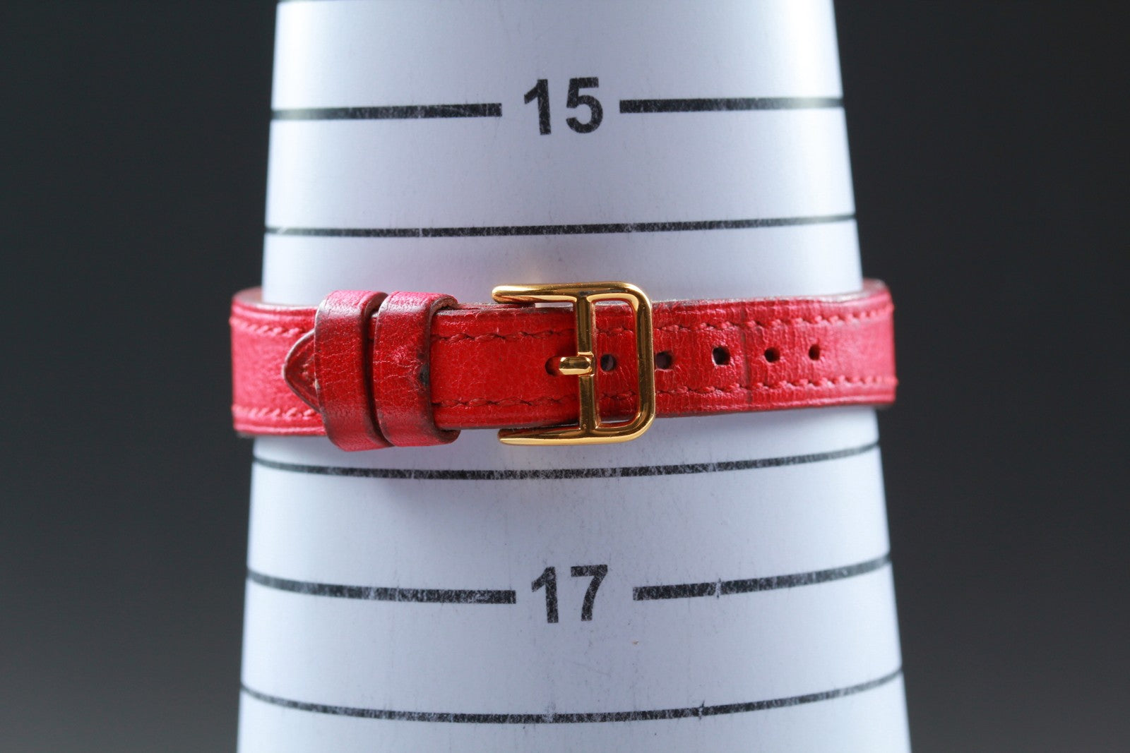 Vintage [Exc+5] HERMES Clipper White Dial Red 24mm Woman's Quartz Watch JAPAN