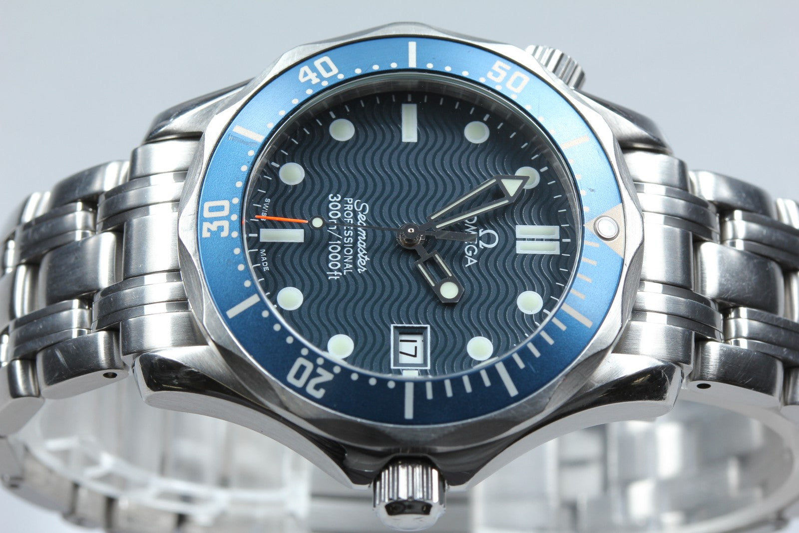 [Exc+5 Box] OMEGA Seamaster 300M 2561.80 Cal.1538 Blue 36mm Men's Quartz Watch