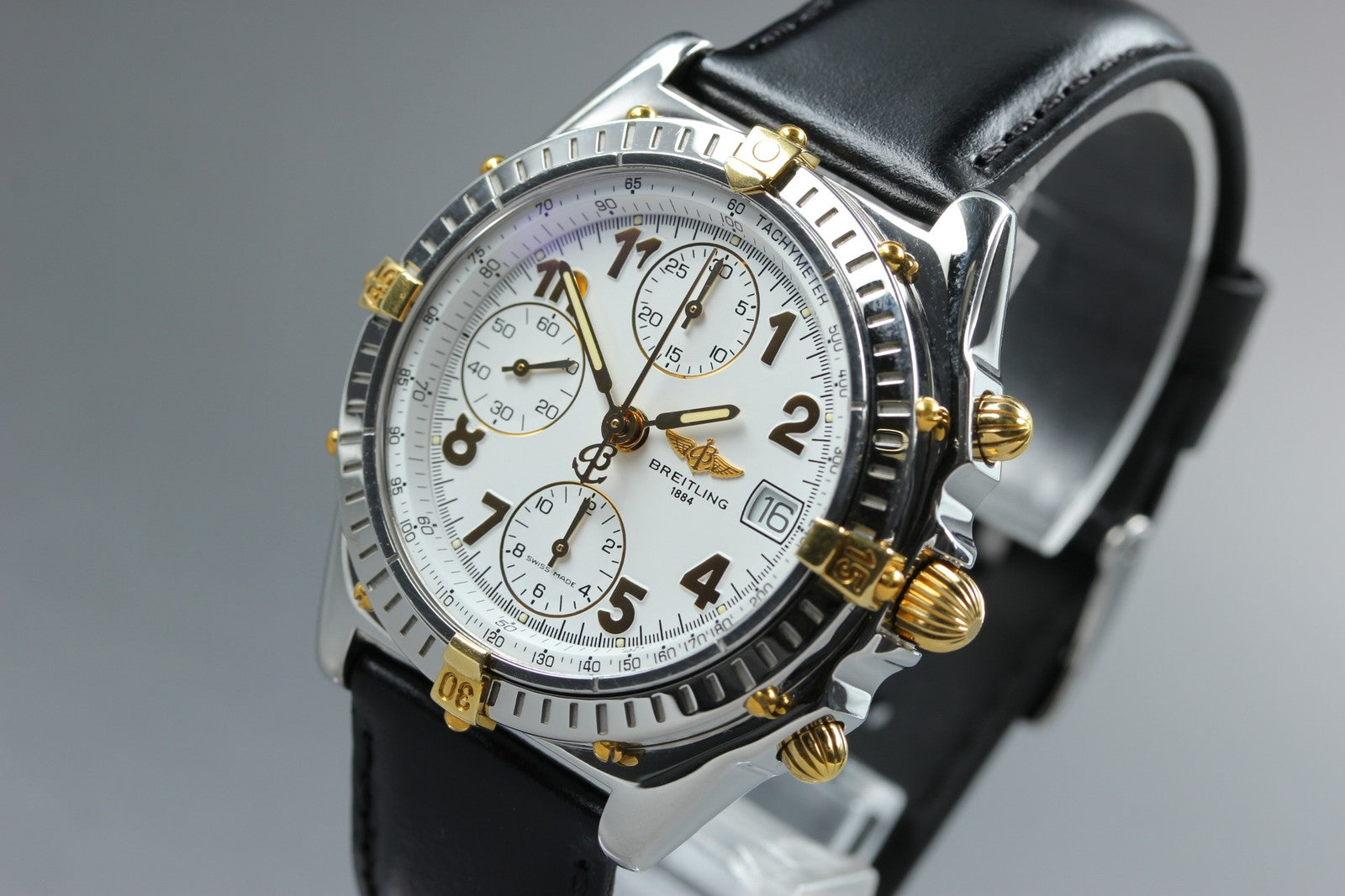 BREITLING Chronomat B13050.1 White Black 39mm Chronograph AT Men's Watch [w/Box]
