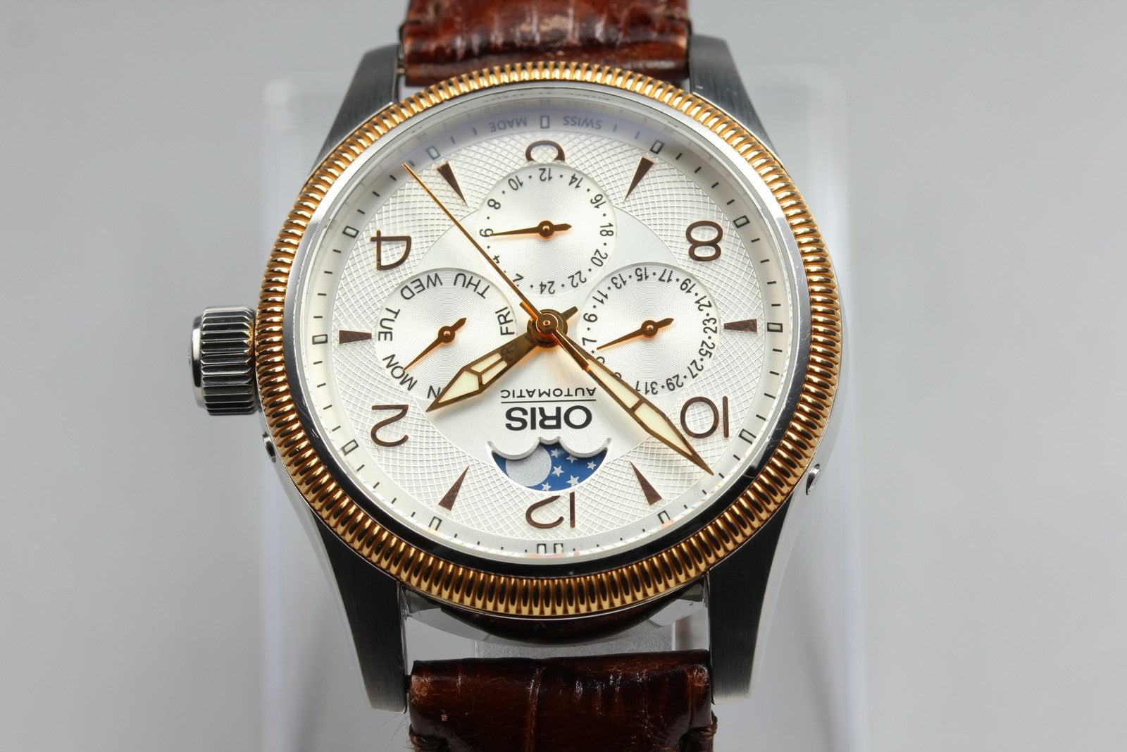 ORIS Big Crown Complication 7678-43 Moonphas 39mm Gold Brown AT Men's Watch