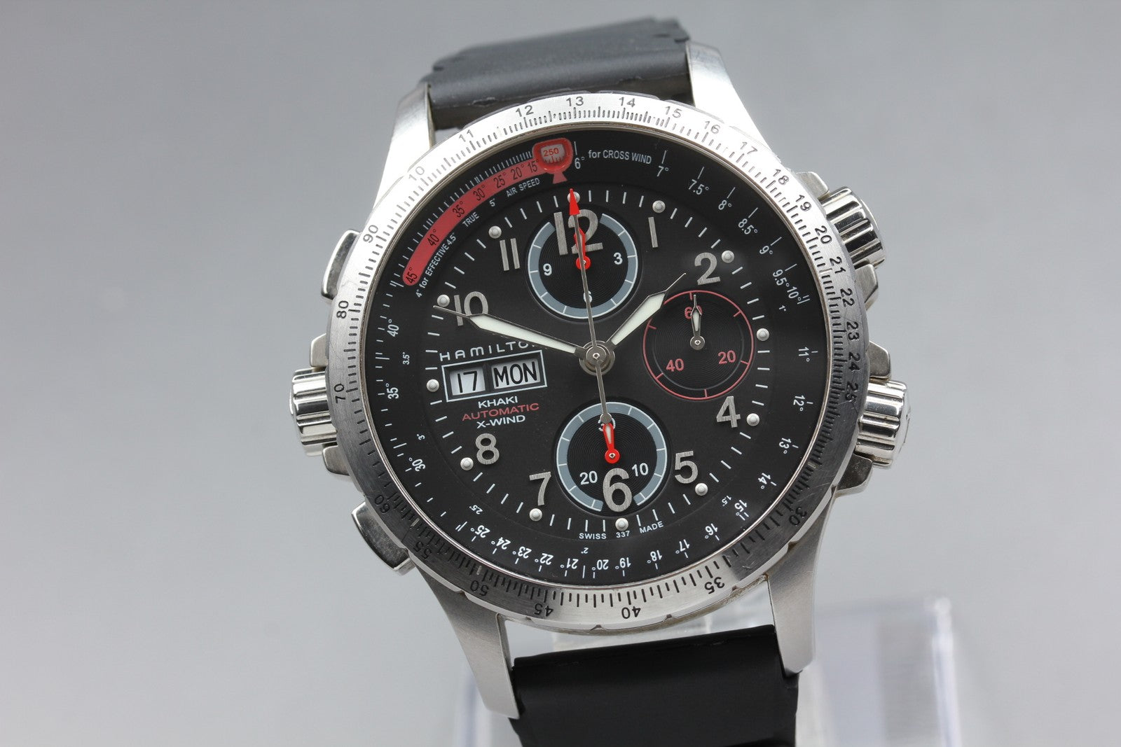 HAMILTON Khaki  H776460 Automatic Chronograph Black Men's Watch 44mm JAPAN
