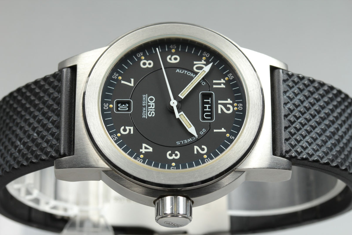 ORIS Big Crown 7500 BC3 Automatic Day/Date Black Dial Men's Watch 39mm JAPAN Box