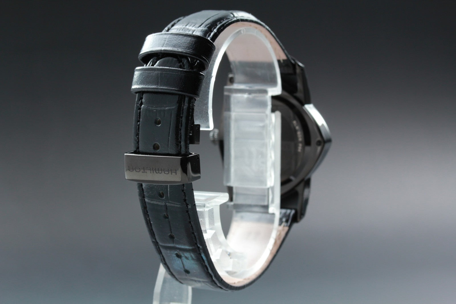 New Batt Hamilton Ventura Black H244010 Quartz Men's Watch 33mm JAPAN *N MINT