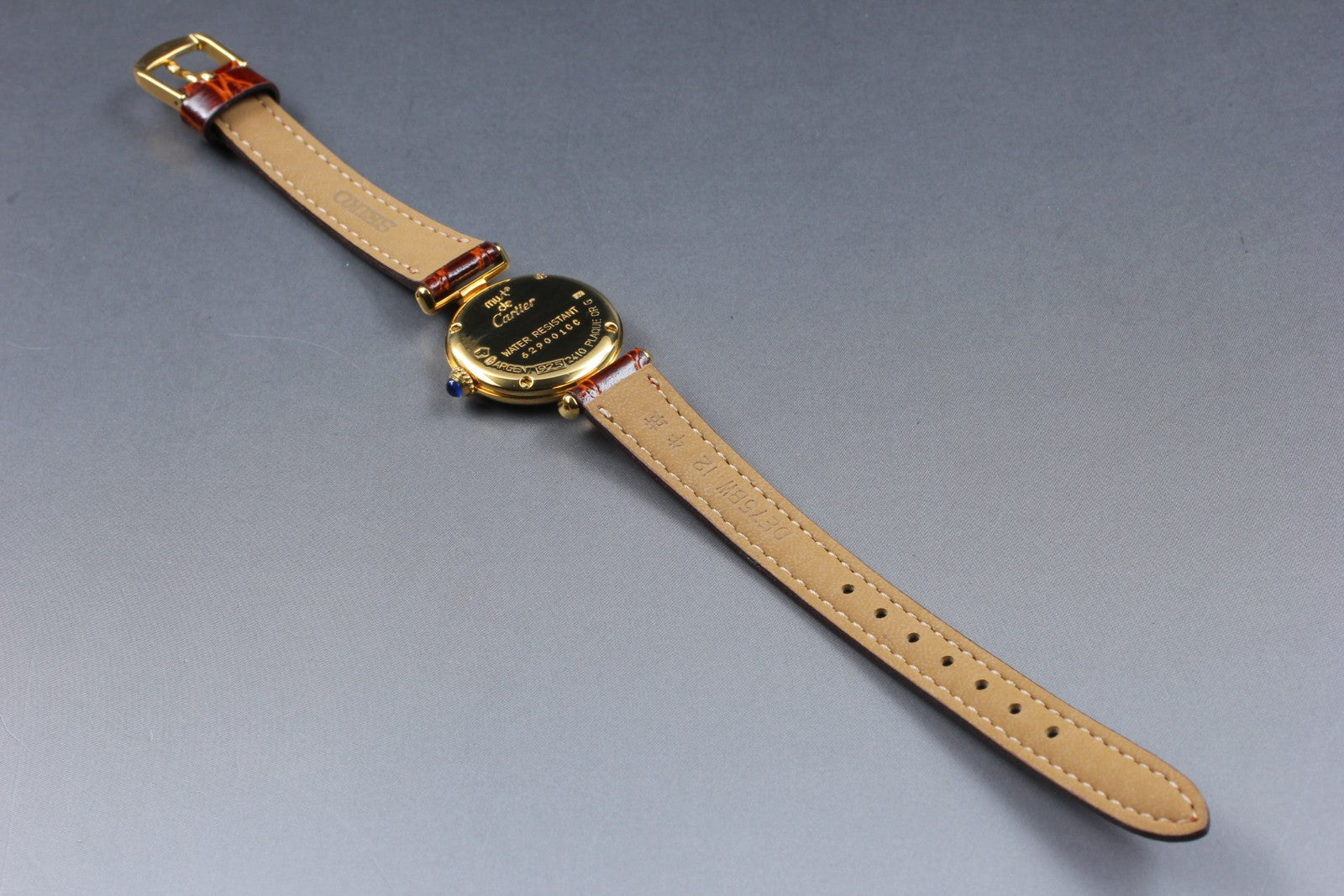 Vintage[Exc+5] Cartier Must Colisee Vermeil 2410 Brown Gold Women's Quartz Watch