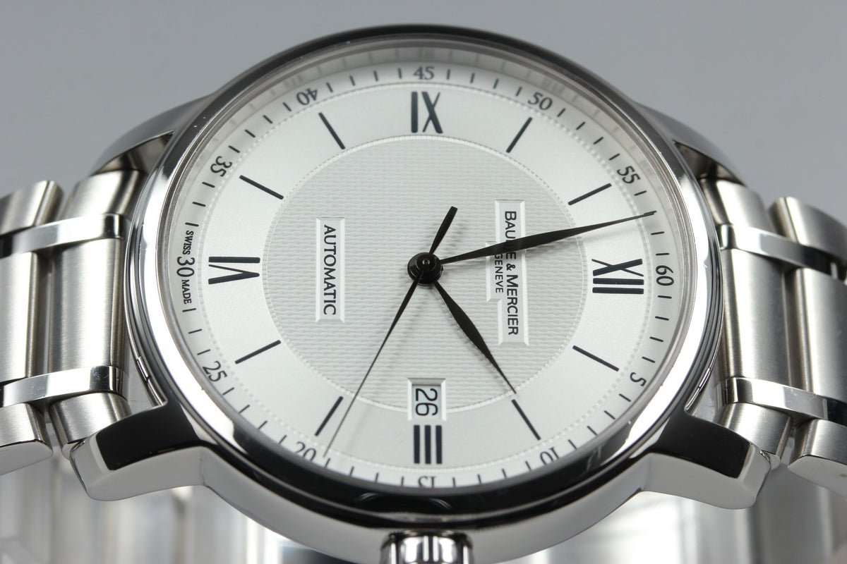 BAUME＆MERCIER Classima 65679 Automatic Silver Date Men's Watch 42mm JAPAN Box
