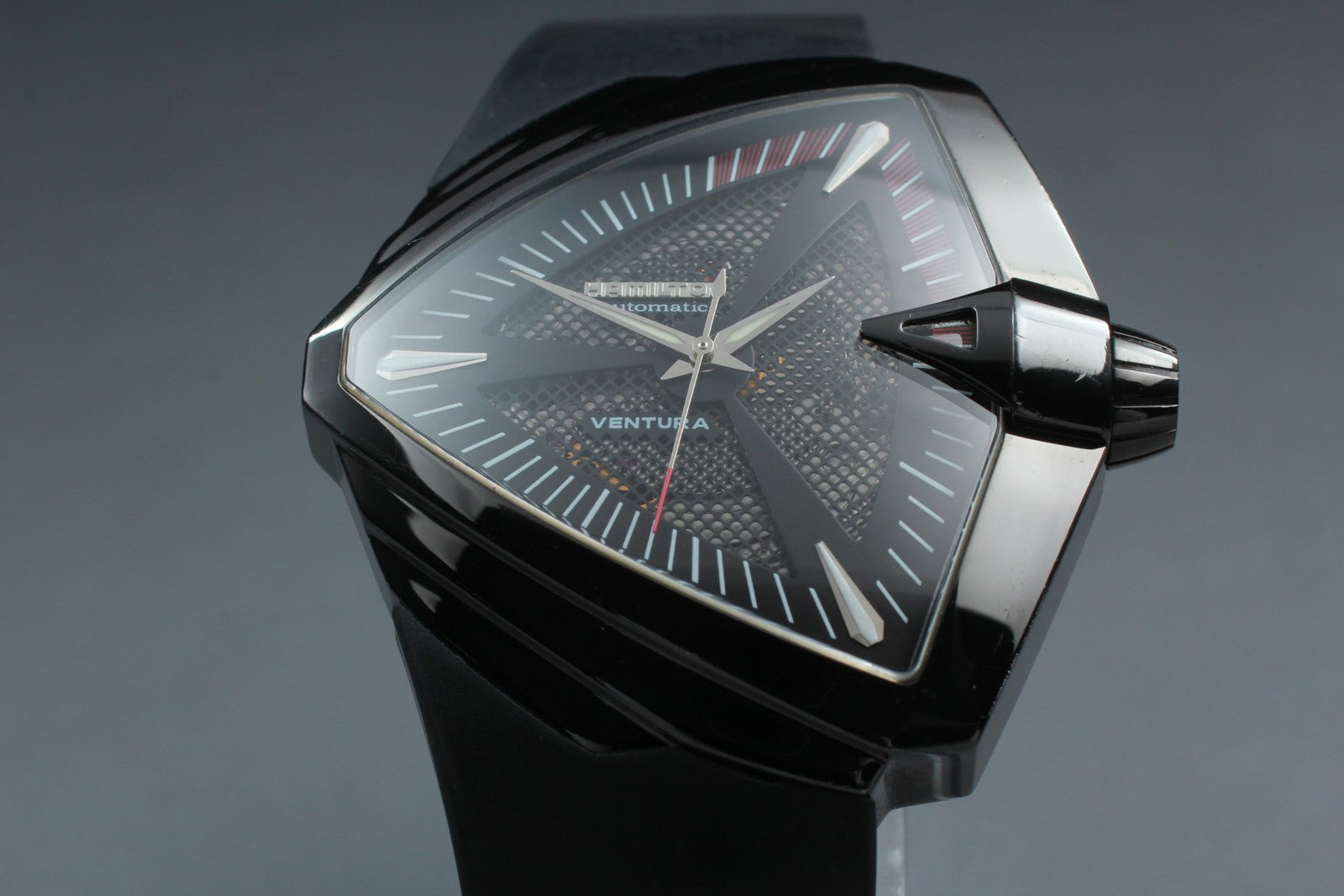 Exc+5*Box HAMILTON Ventura XXL Elvis Presley Automatic Black Men's Watch 46mm JP