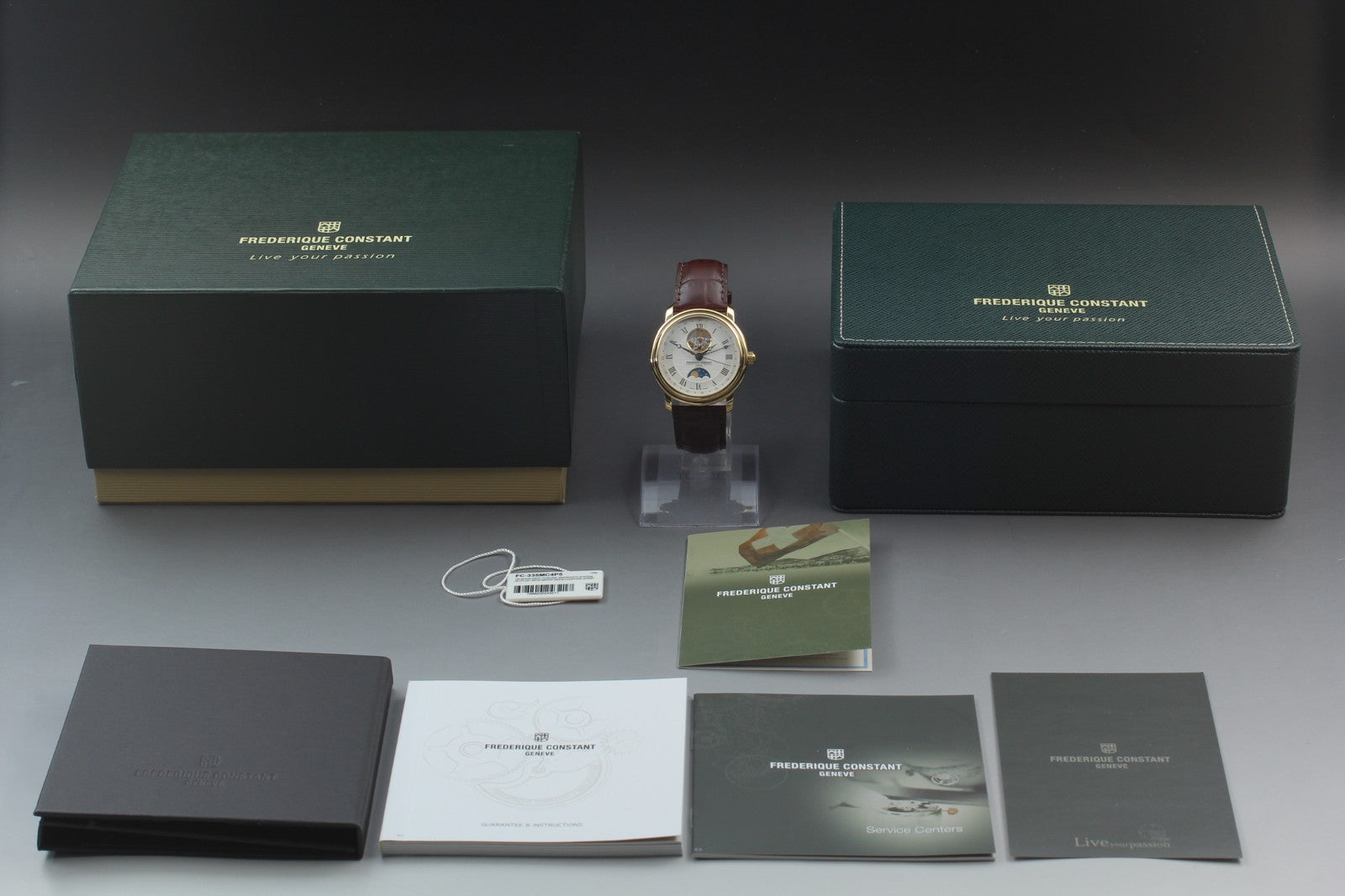 [Near MINT- Box] Frederique Constant FC-330/335X4P4/5/6 Moon Phase AT Mens Watch